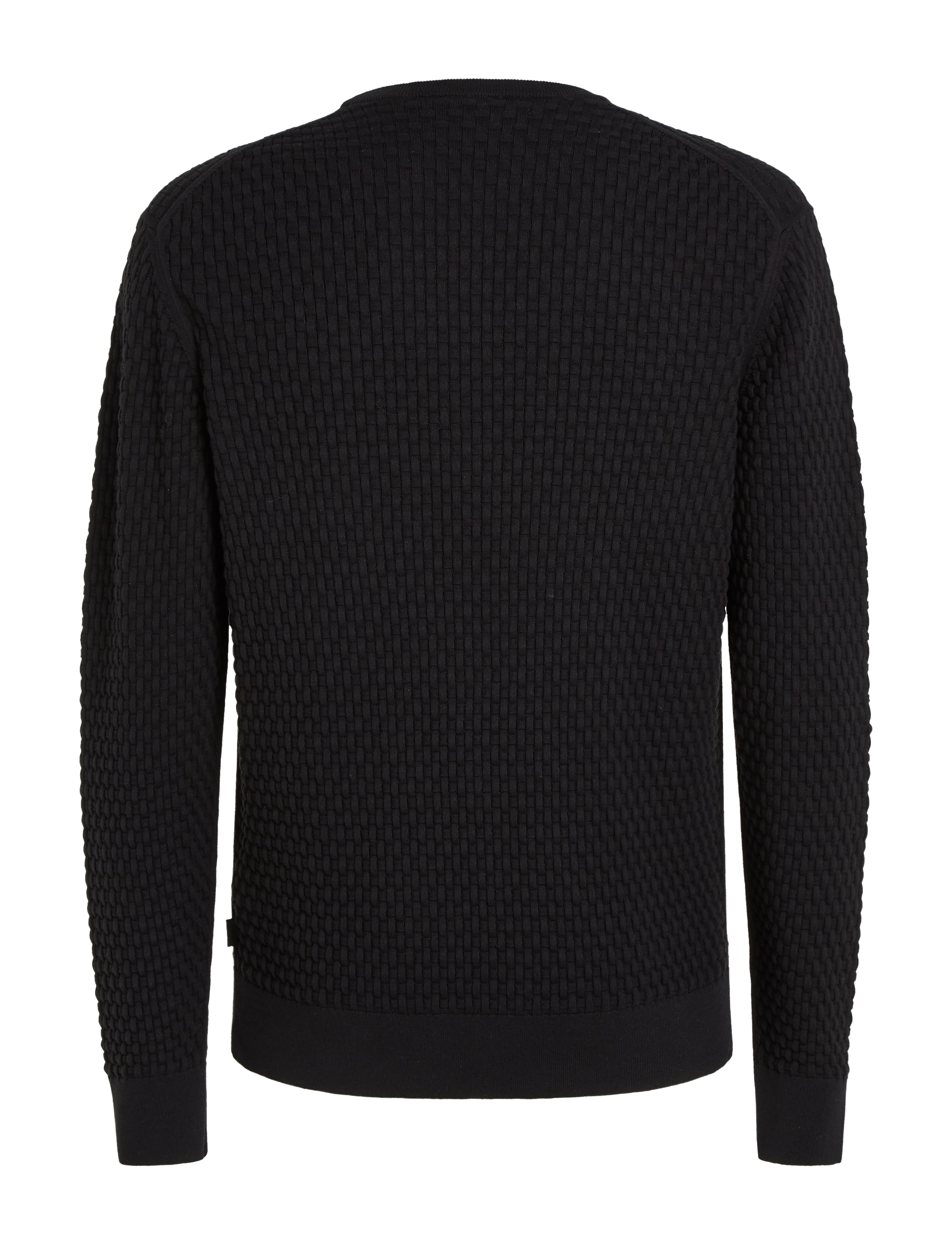 Calvin Klein - SMALL BASQUET WEAVE CN SWEATER - ck black - 4