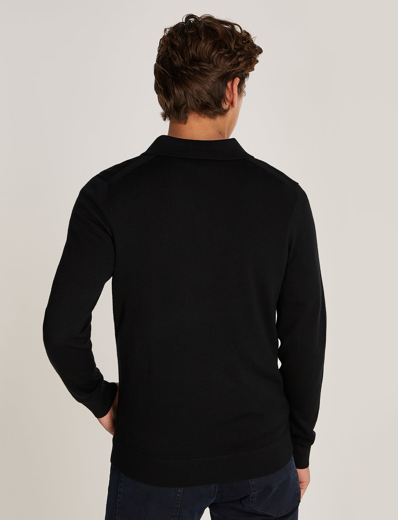 Calvin Klein Merino Rws Polo Sweater – knitted v-necks – shop at
