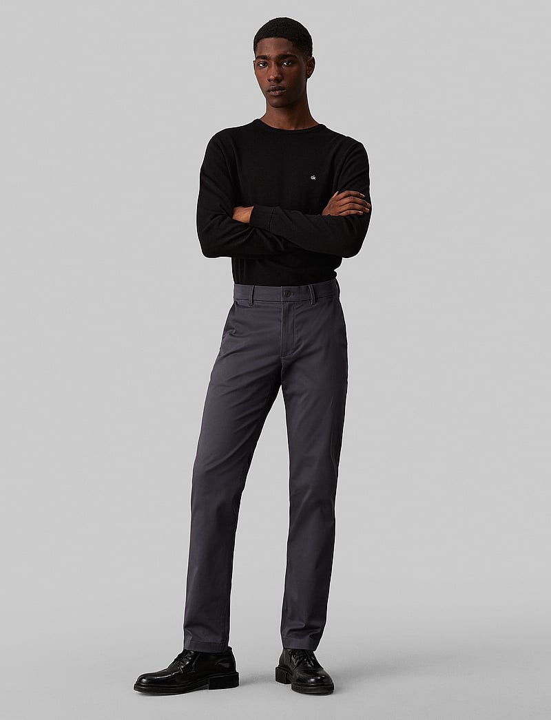Calvin Klein - SATEEN STRETCH SLIM CHINO - chinos - asphalt - 4