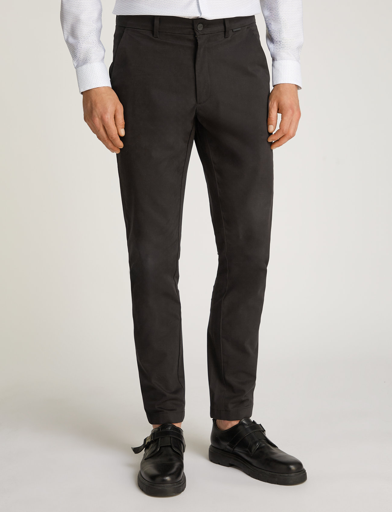 Calvin Klein - SATEEN STRETCH SLIM CHINO - chinos - ck black - 4