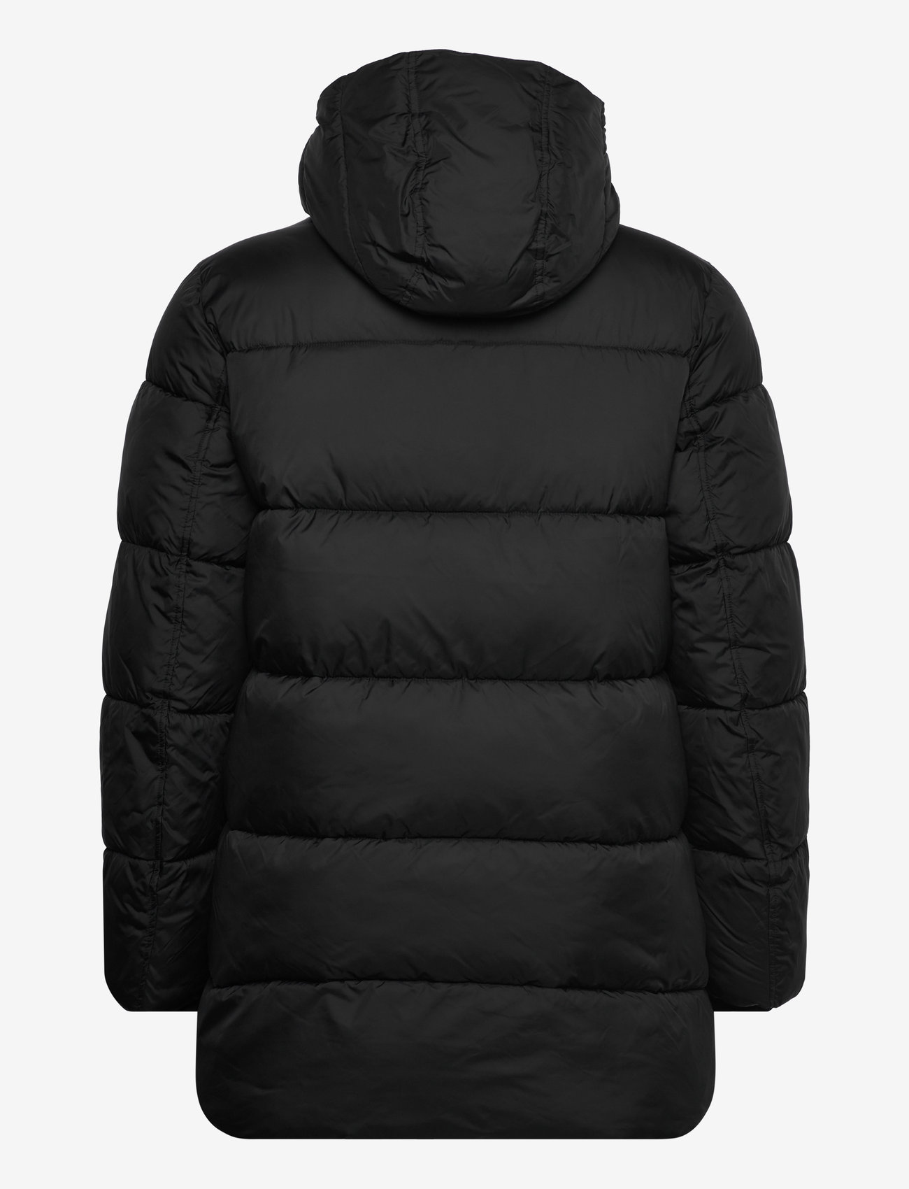 Calvin Klein - LONG HOODED QUILT PUFFER MW - ck black - 1