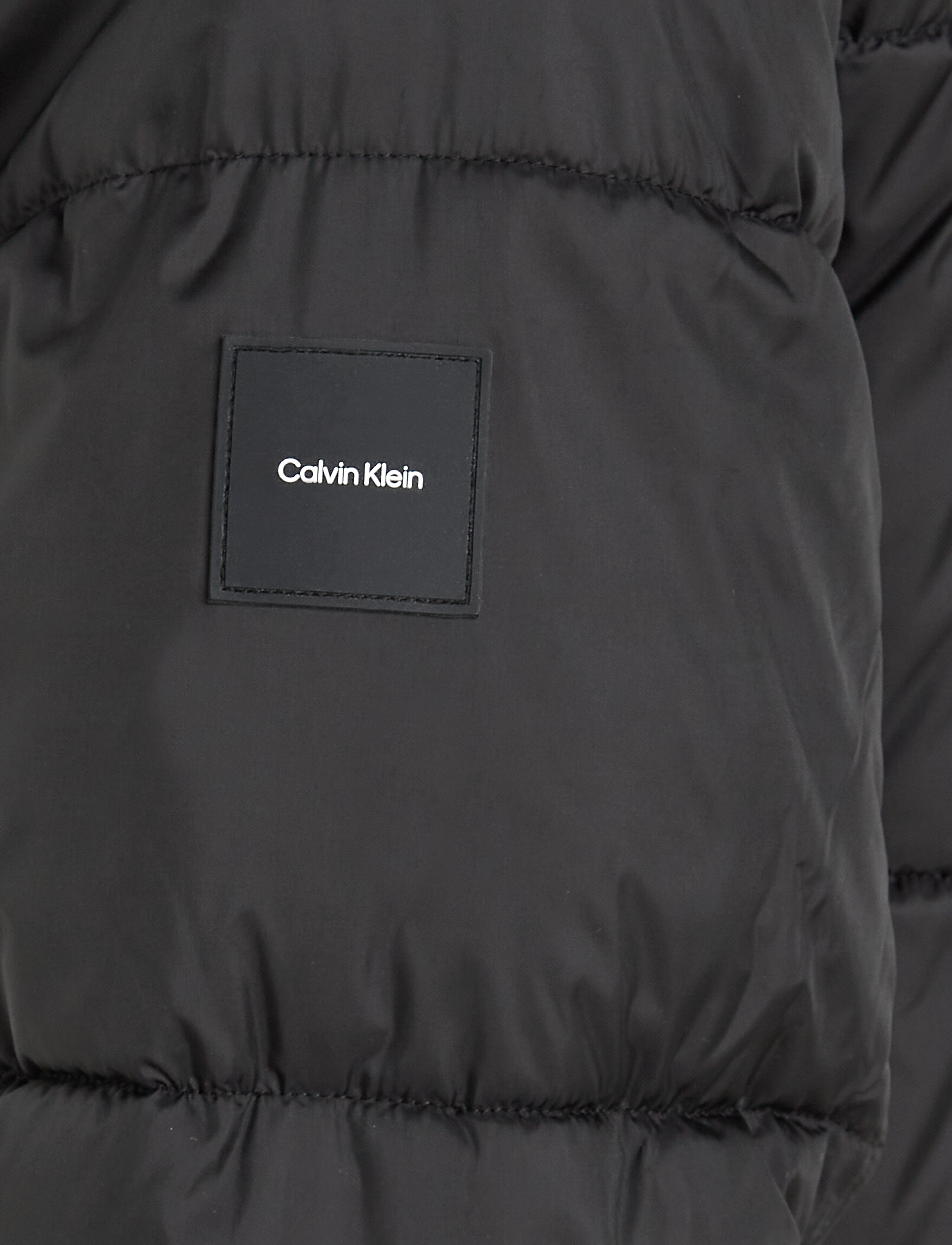 Calvin Klein - LONG HOODED QUILT PUFFER MW - ck black - 4