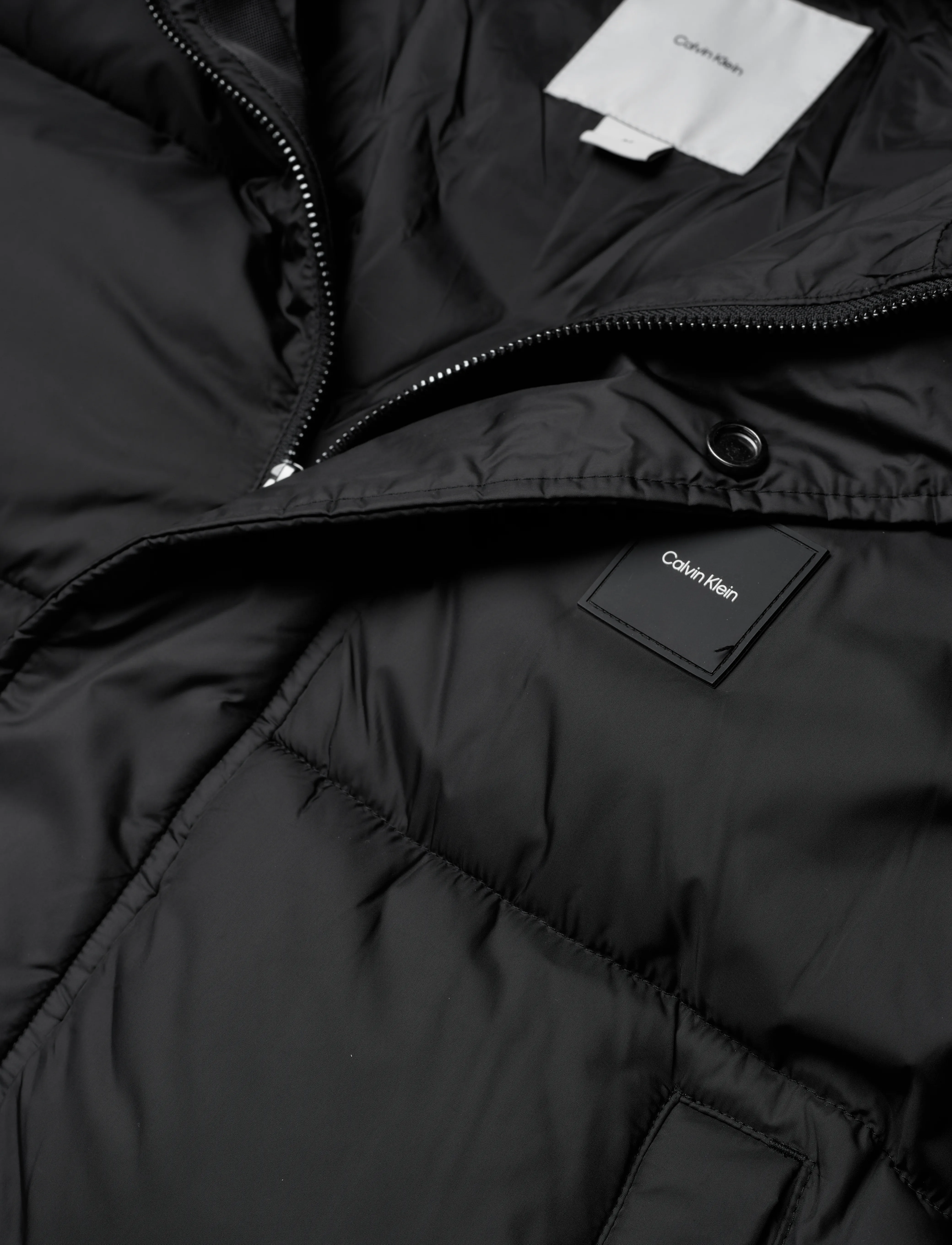 Calvin Klein - LONG HOODED QUILT PUFFER MW - ck black - 5
