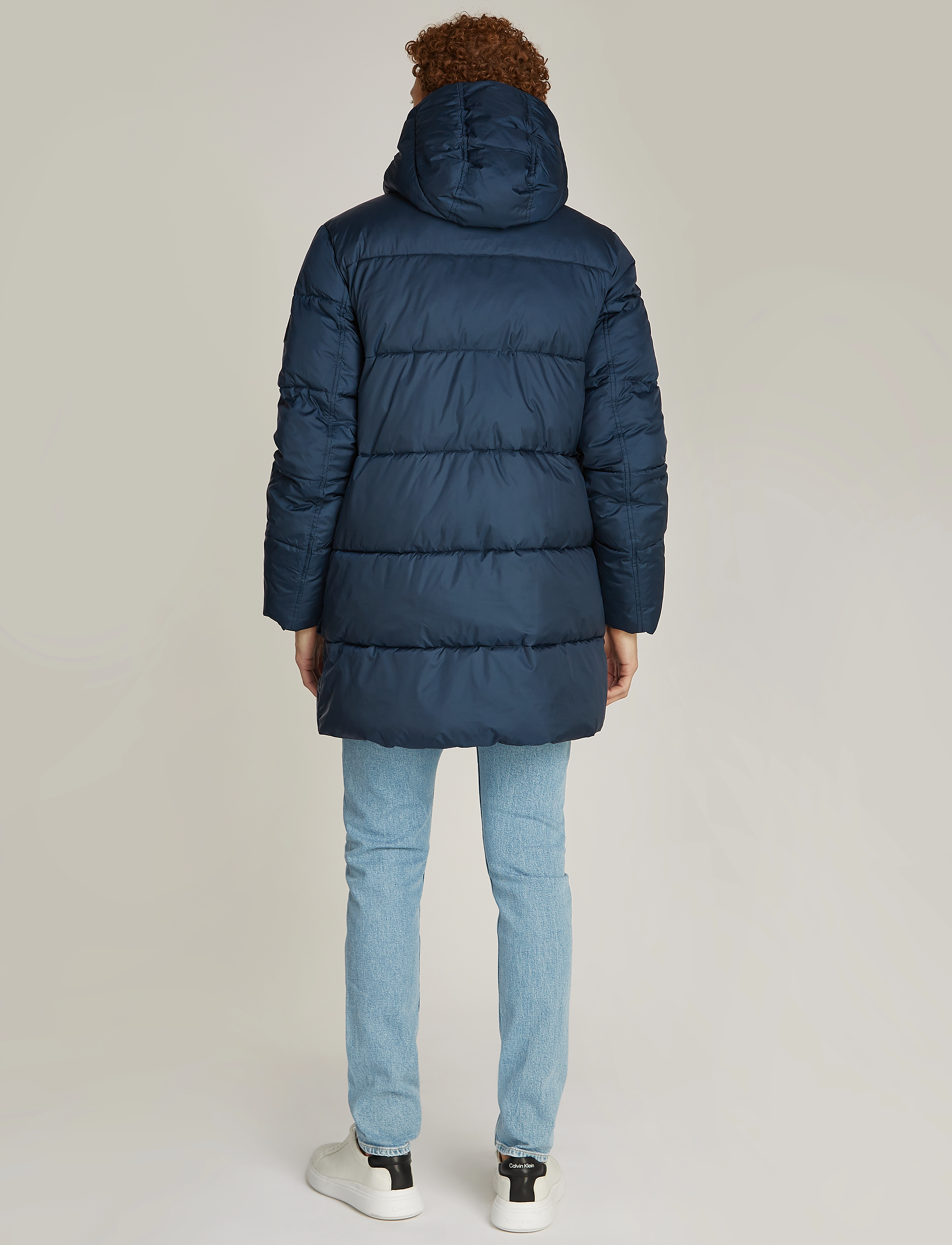 Calvin Klein - LONG HOODED QUILT PUFFER MW - ink - 2