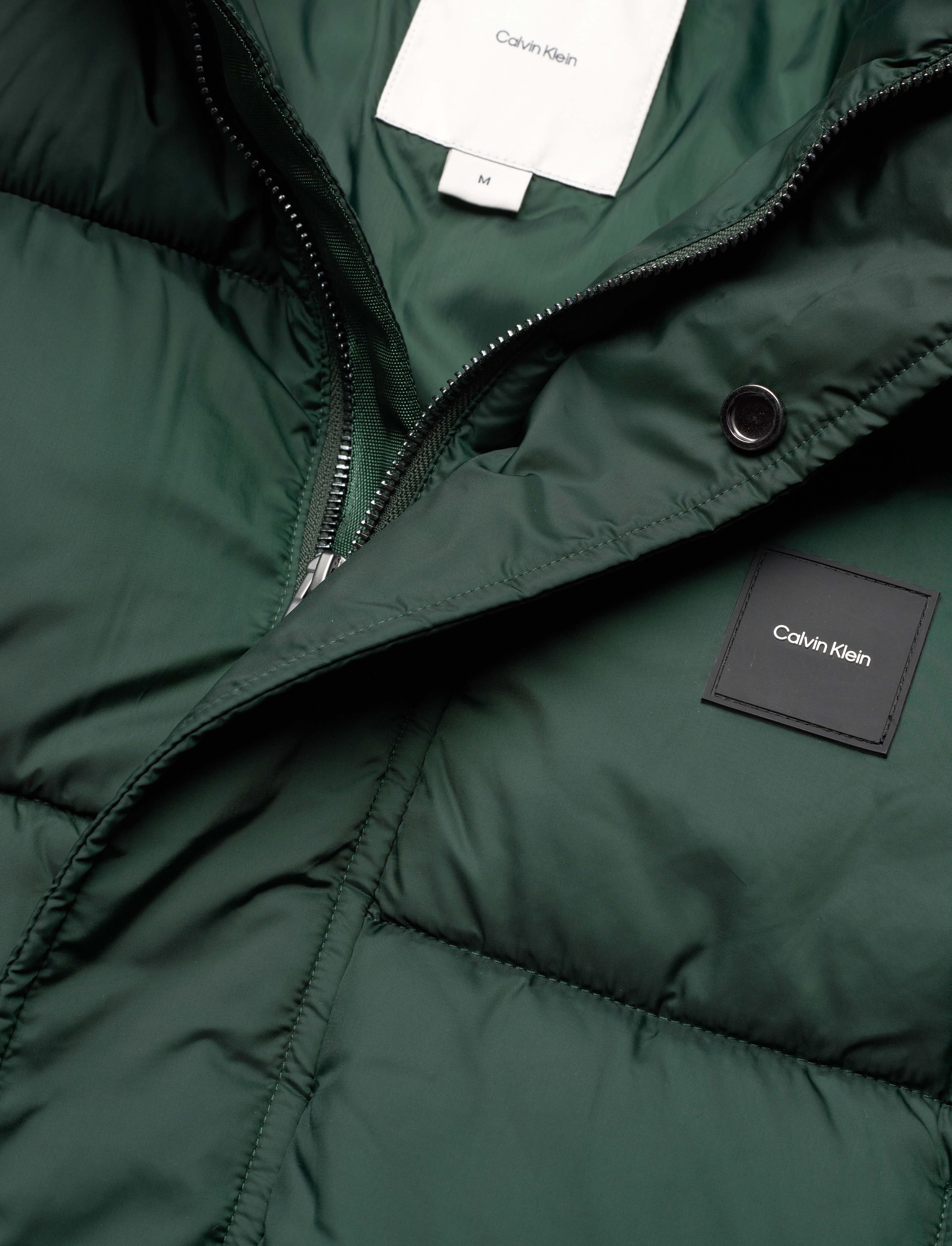 Calvin Klein - LONG HOODED QUILT PUFFER MW - midnight forest - 2