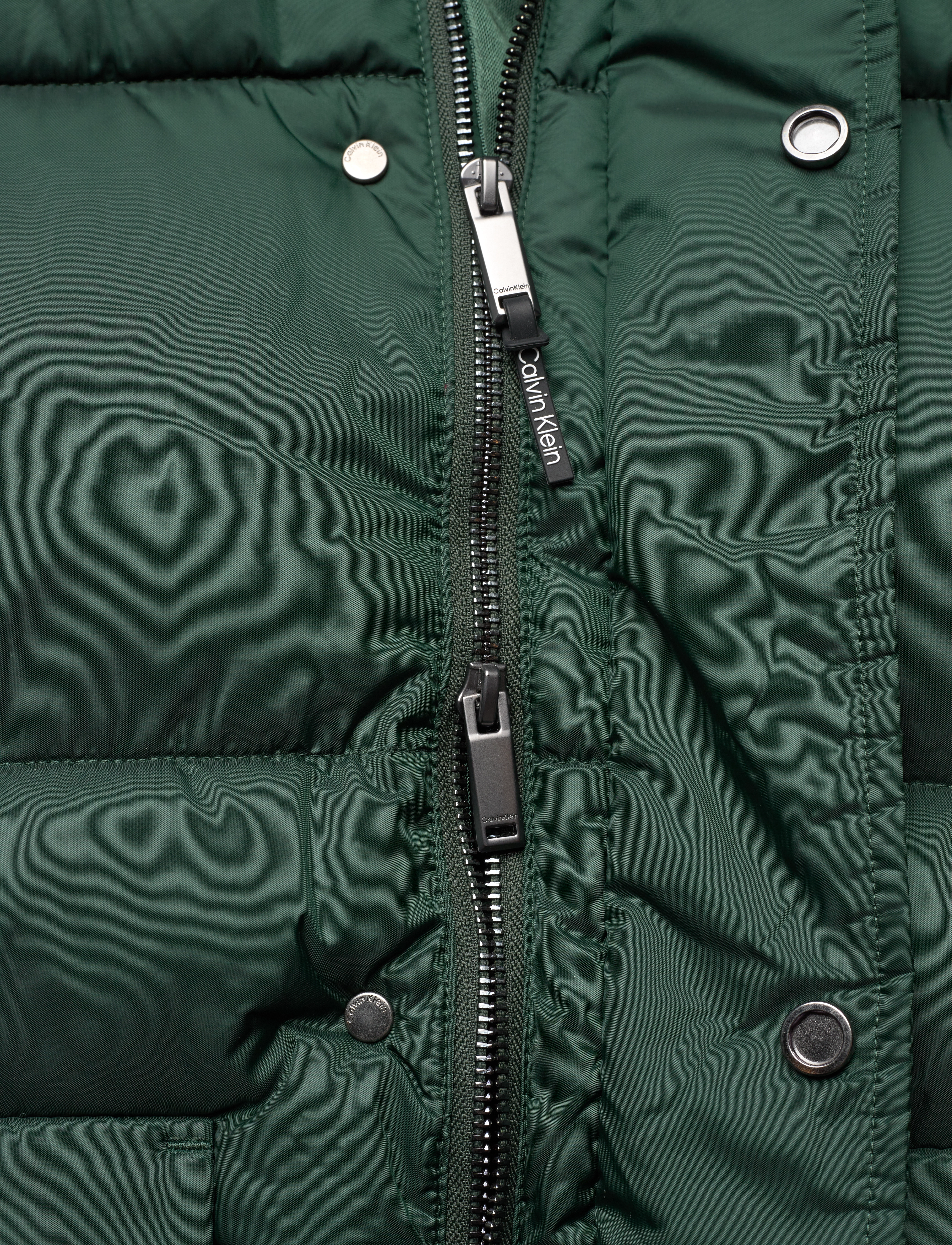 Calvin Klein - LONG HOODED QUILT PUFFER MW - midnight forest - 4