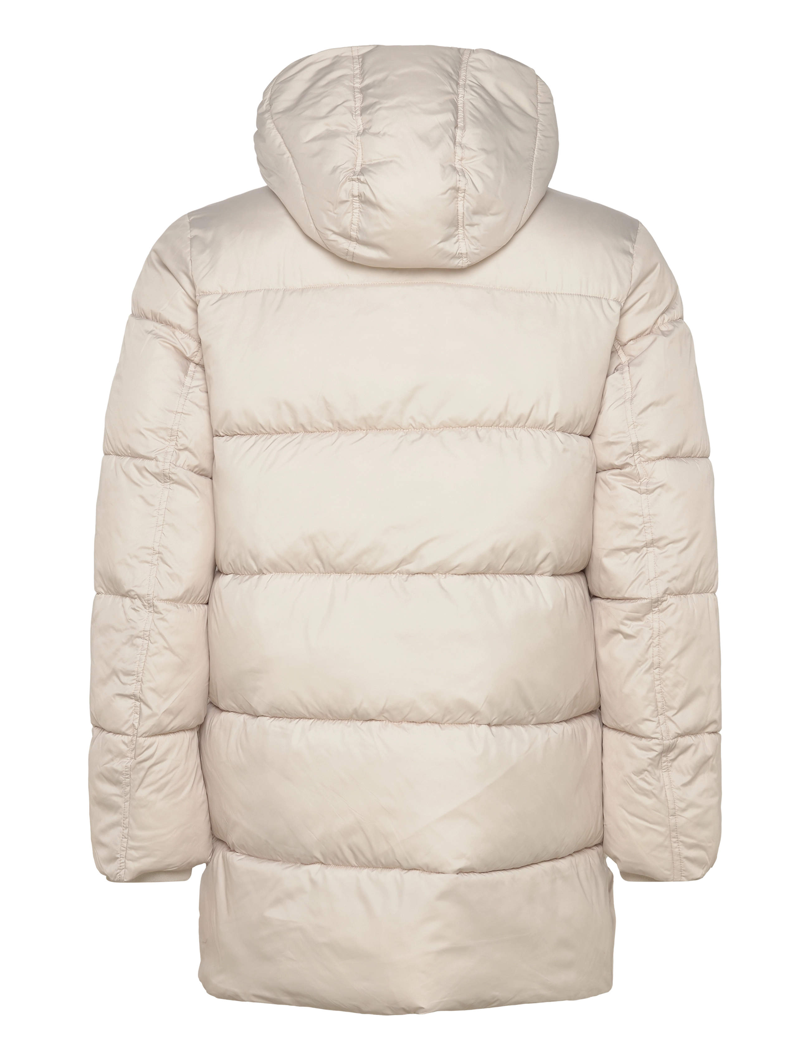 Calvin Klein - LONG HOODED QUILT PUFFER MW - stony beige - 1