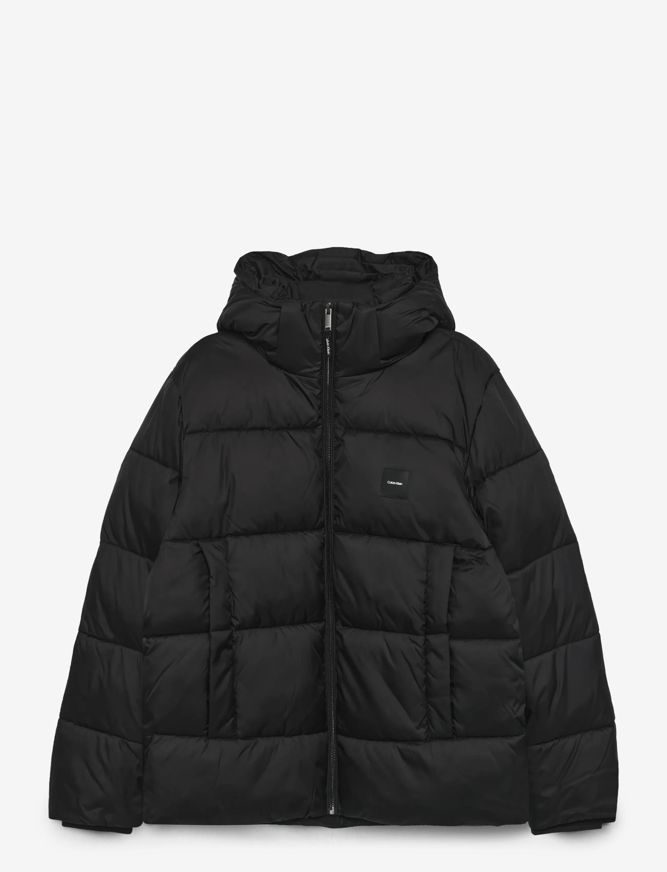 Calvin Klein - HOODED QUILT PUFFER MW - vinterjackor - ck black - 1