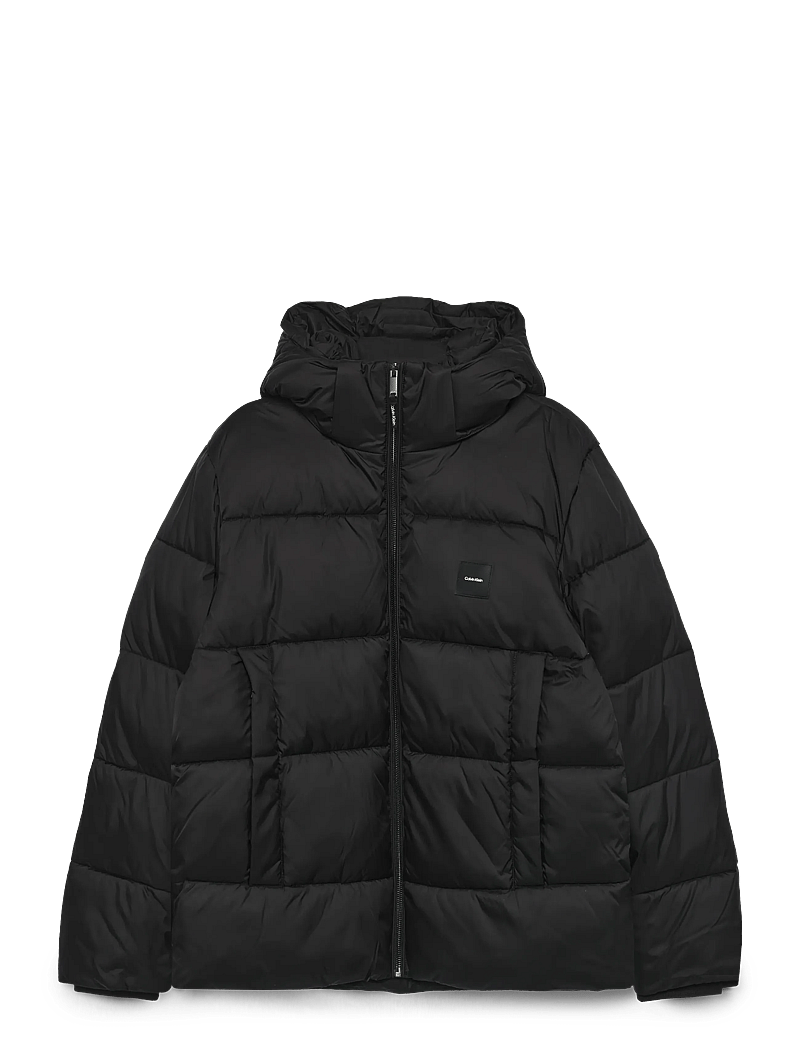 Calvin Klein - HOODED QUILT PUFFER MW - vinterjackor - ck black - 1