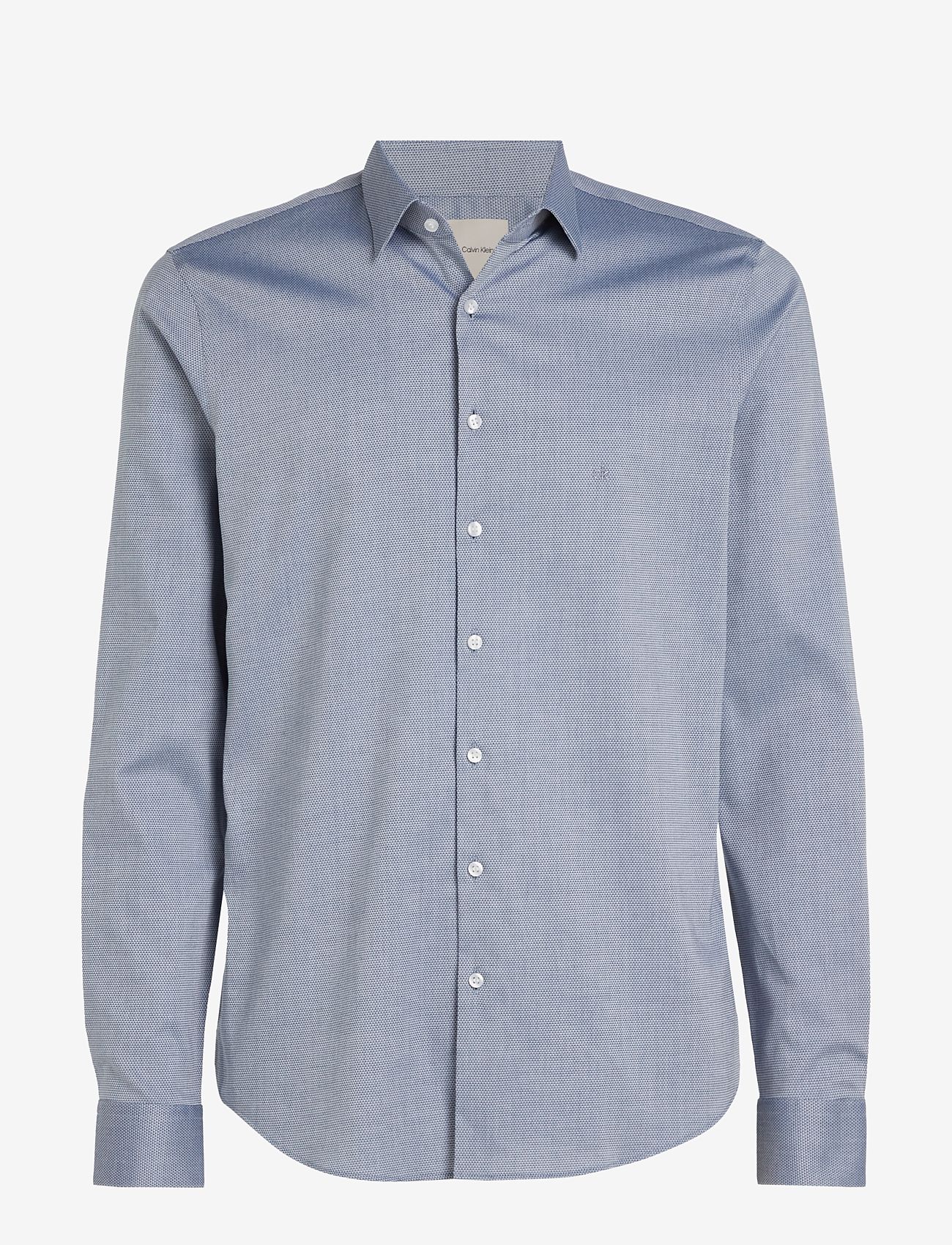 Calvin Klein - NON IRON PATTERN SLIM SHIRT - dark denim - 1