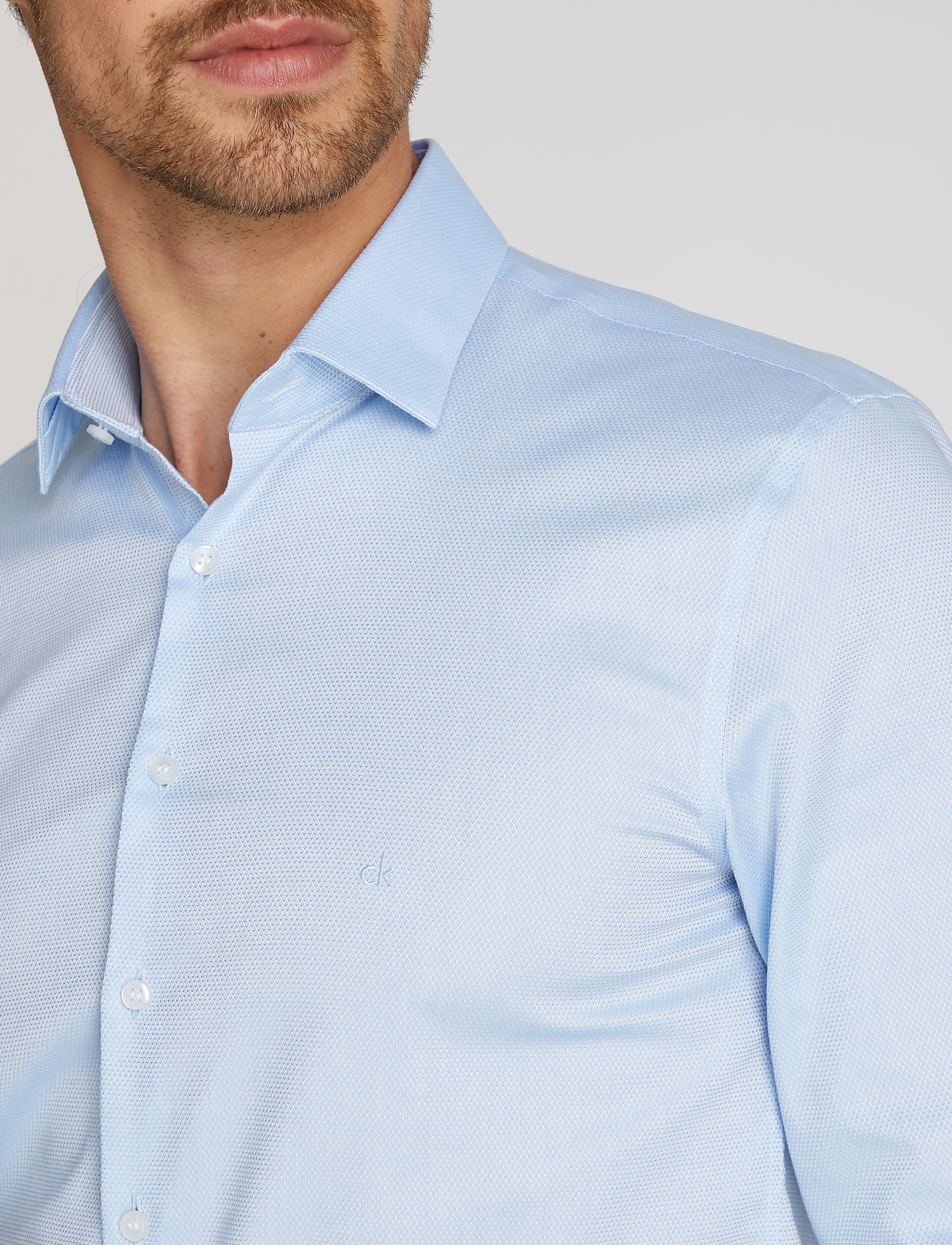 Calvin Klein - NON IRON PATTERN SLIM SHIRT - vista blue - 3