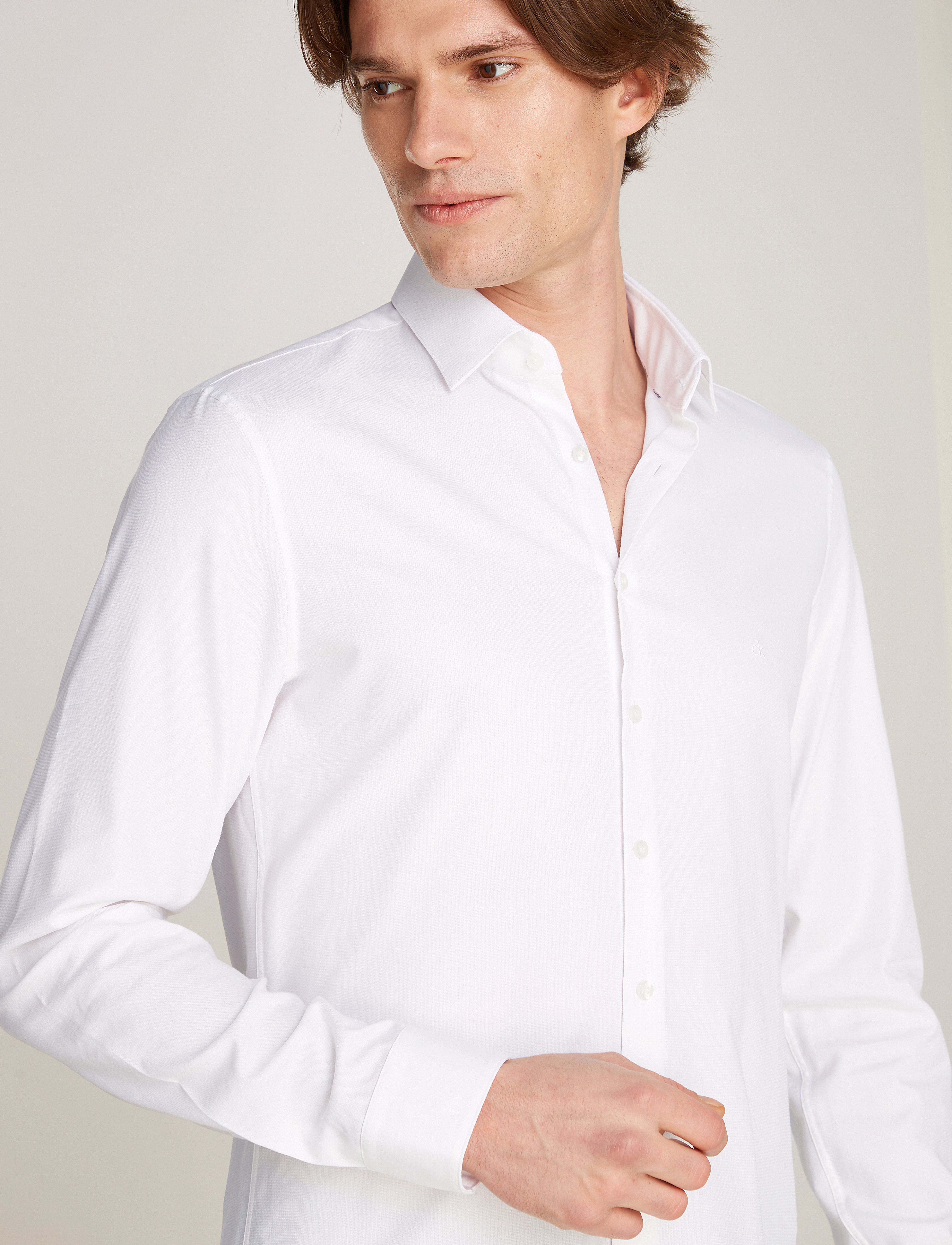 Calvin Klein - TONAL STRUCTURE SLIM SHIRT - bright white - 2