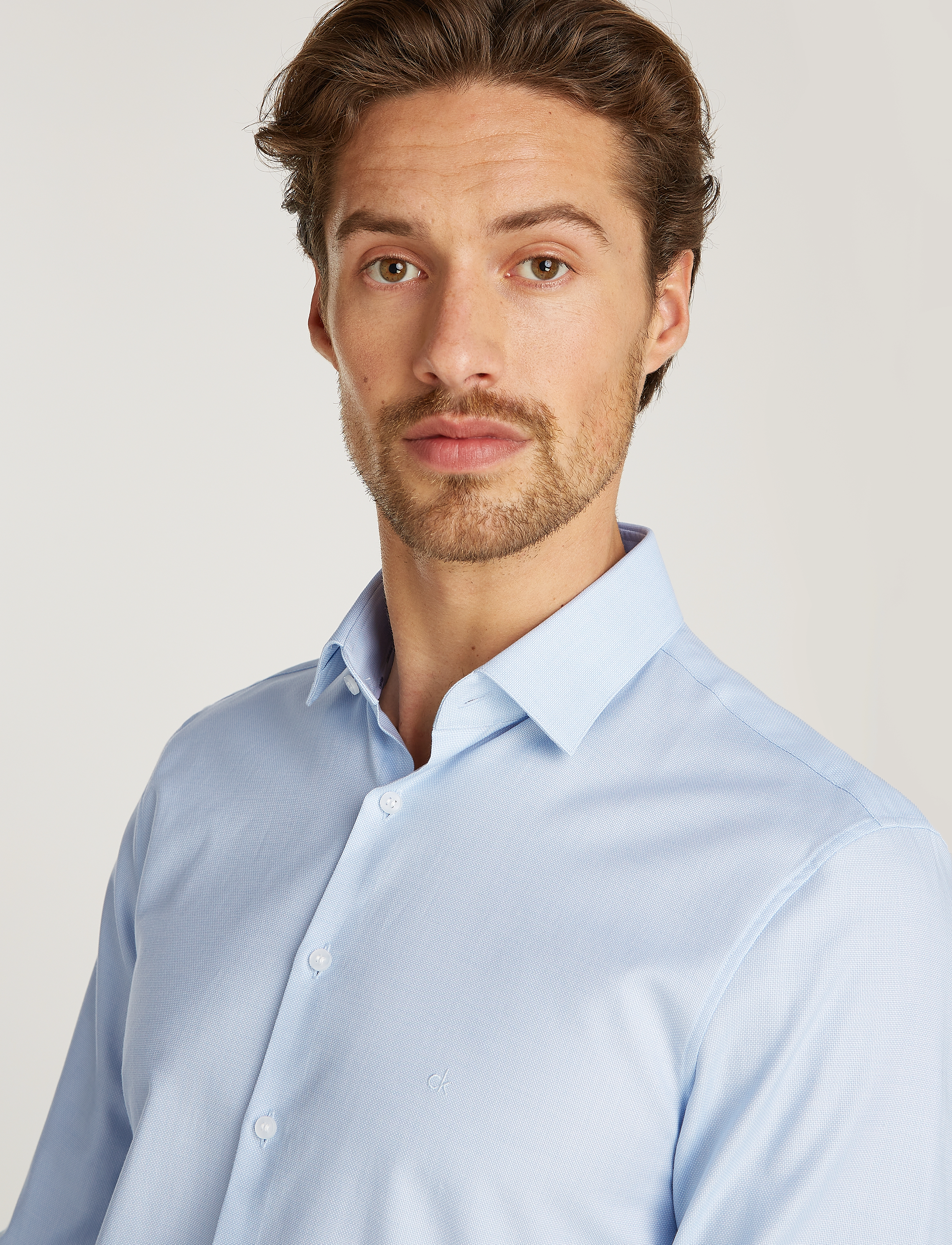 Calvin Klein - TONAL STRUCTURE SLIM SHIRT - vista blue - 2