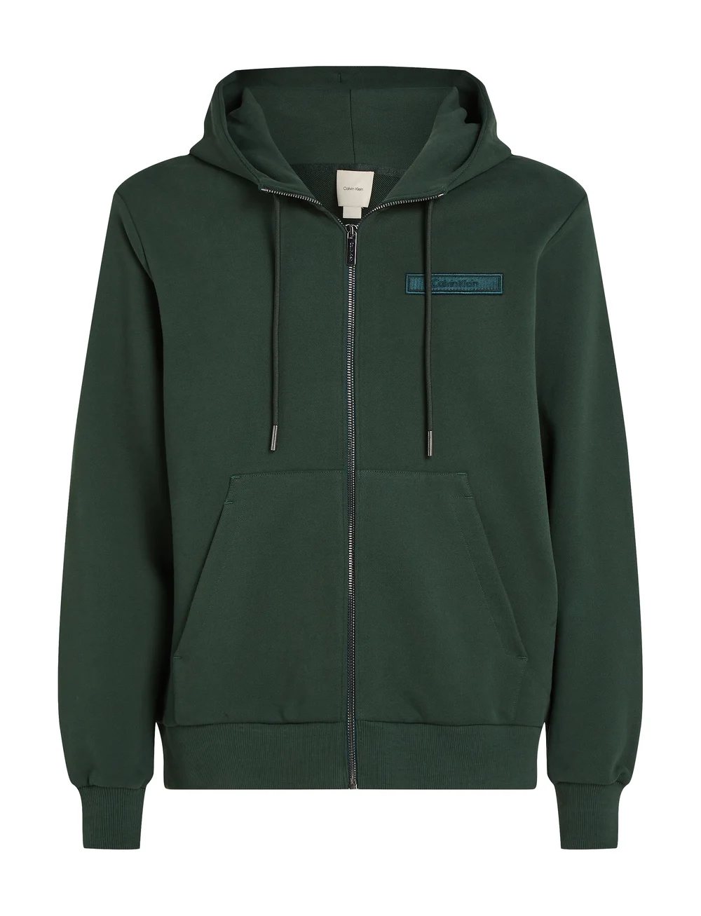 Calvin Klein - EMBROIDERED LOGO ZIP THROUGH - kapuzenpullover - midnight forest - 0