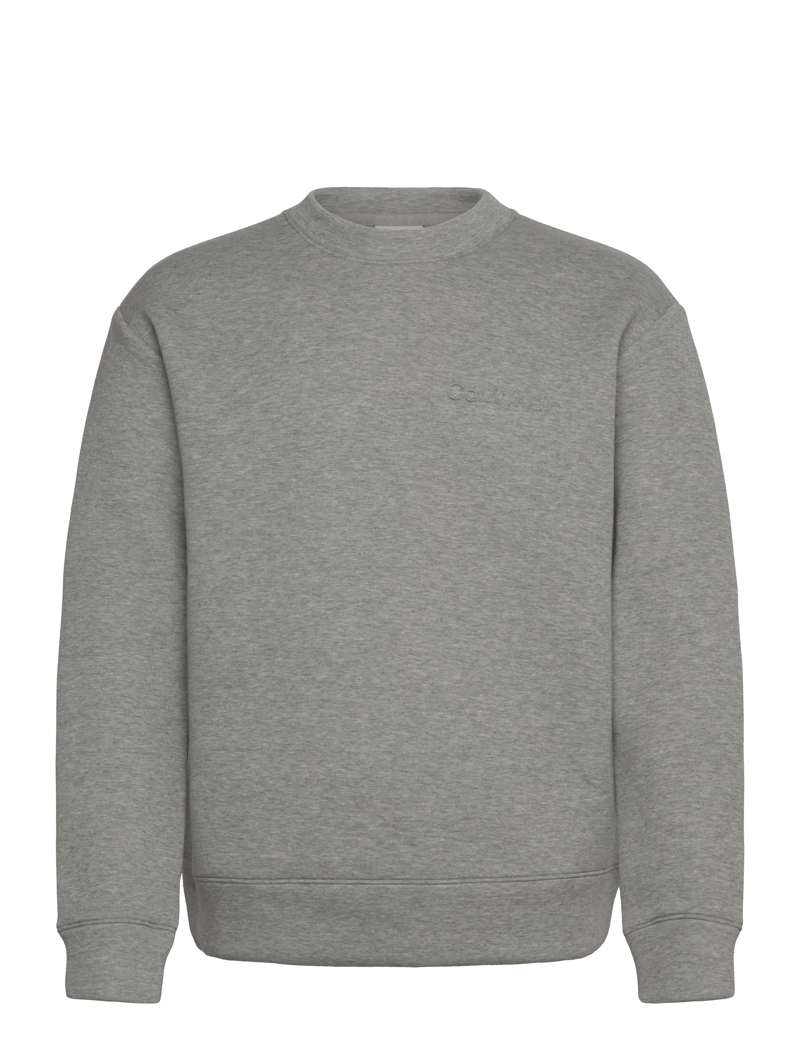 Calvin Klein - SPACER EMBOSSED LOGO SWEATSHIRT - light grey heather - 1