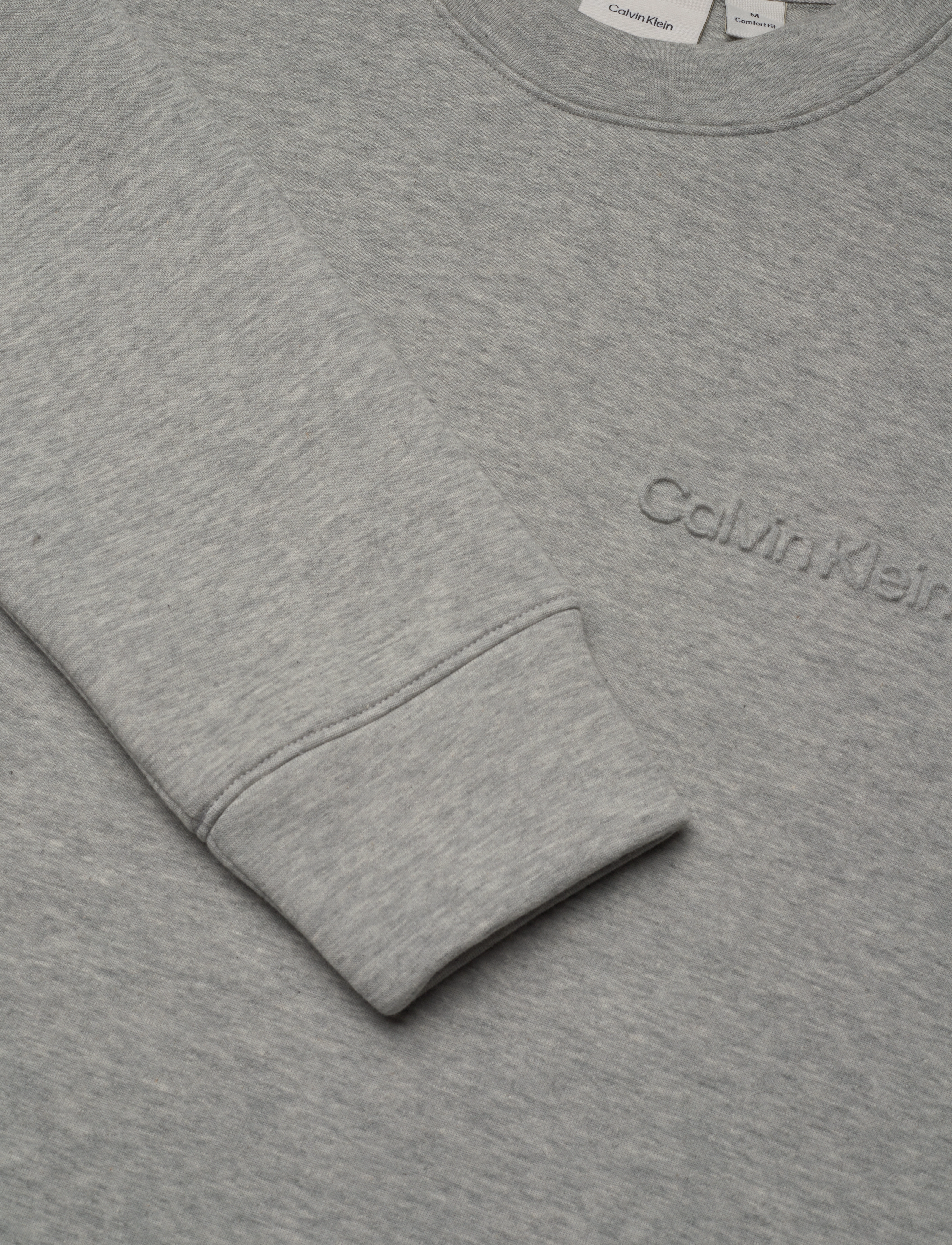 Calvin Klein - SPACER EMBOSSED LOGO SWEATSHIRT - light grey heather - 5