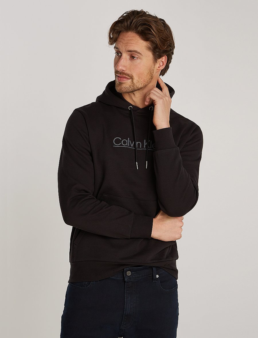 Calvin Klein - RAISED LINE LOGO HOODIE - ck black - 0