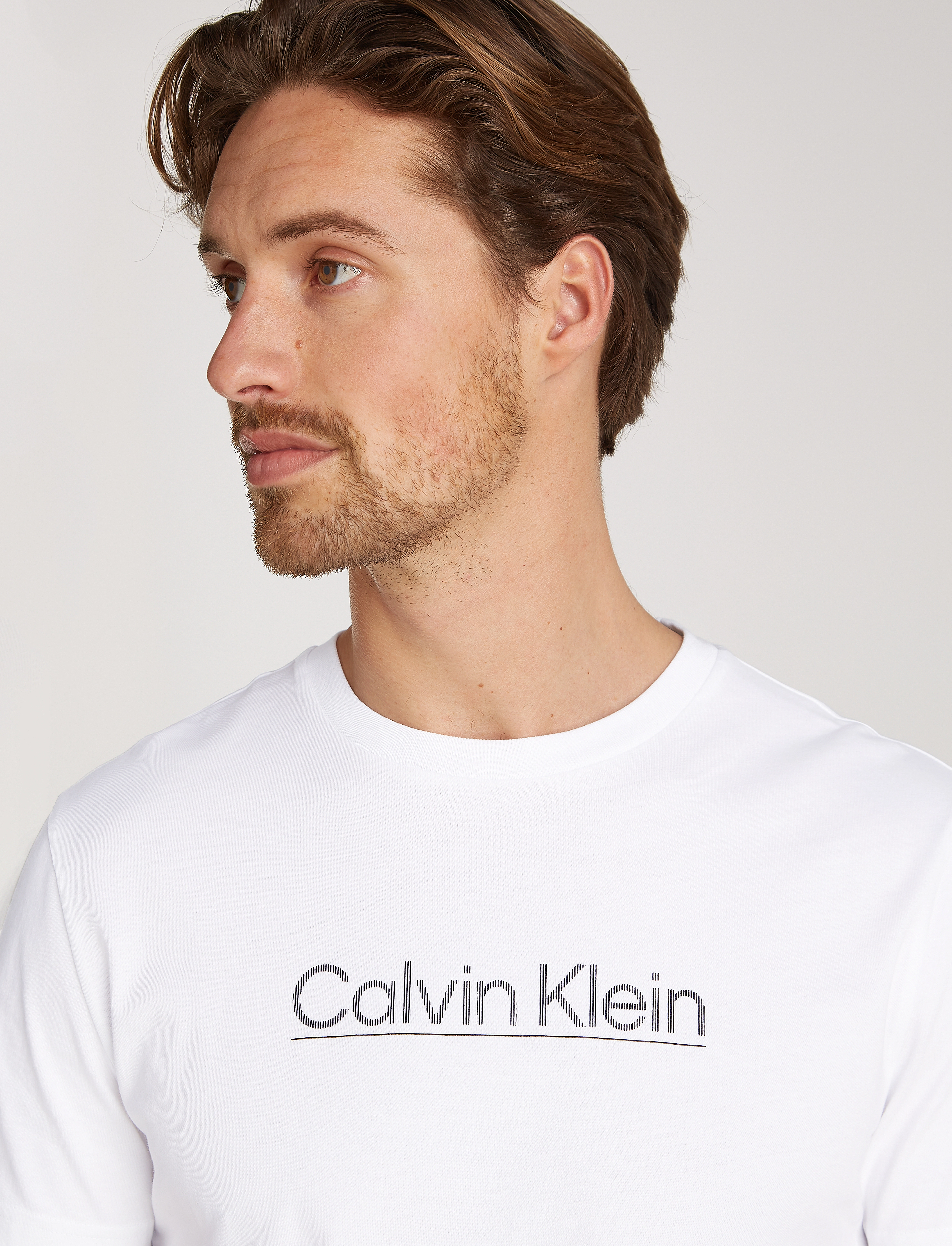 Calvin Klein - RAISED LINE LOGO T-SHIRT - bright white - 3