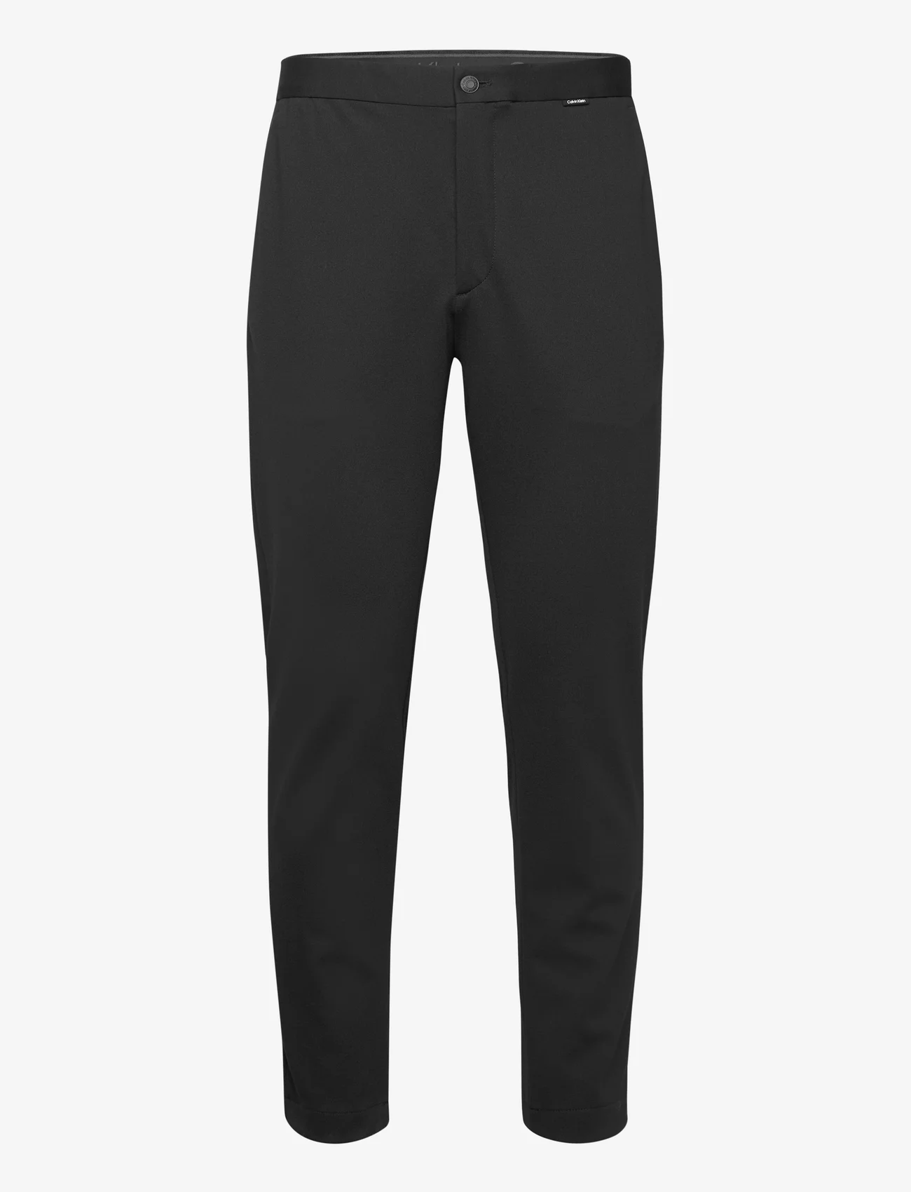Calvin Klein - COMFORT KNIT TAPERED PANT - casual trousers - ck black - 0