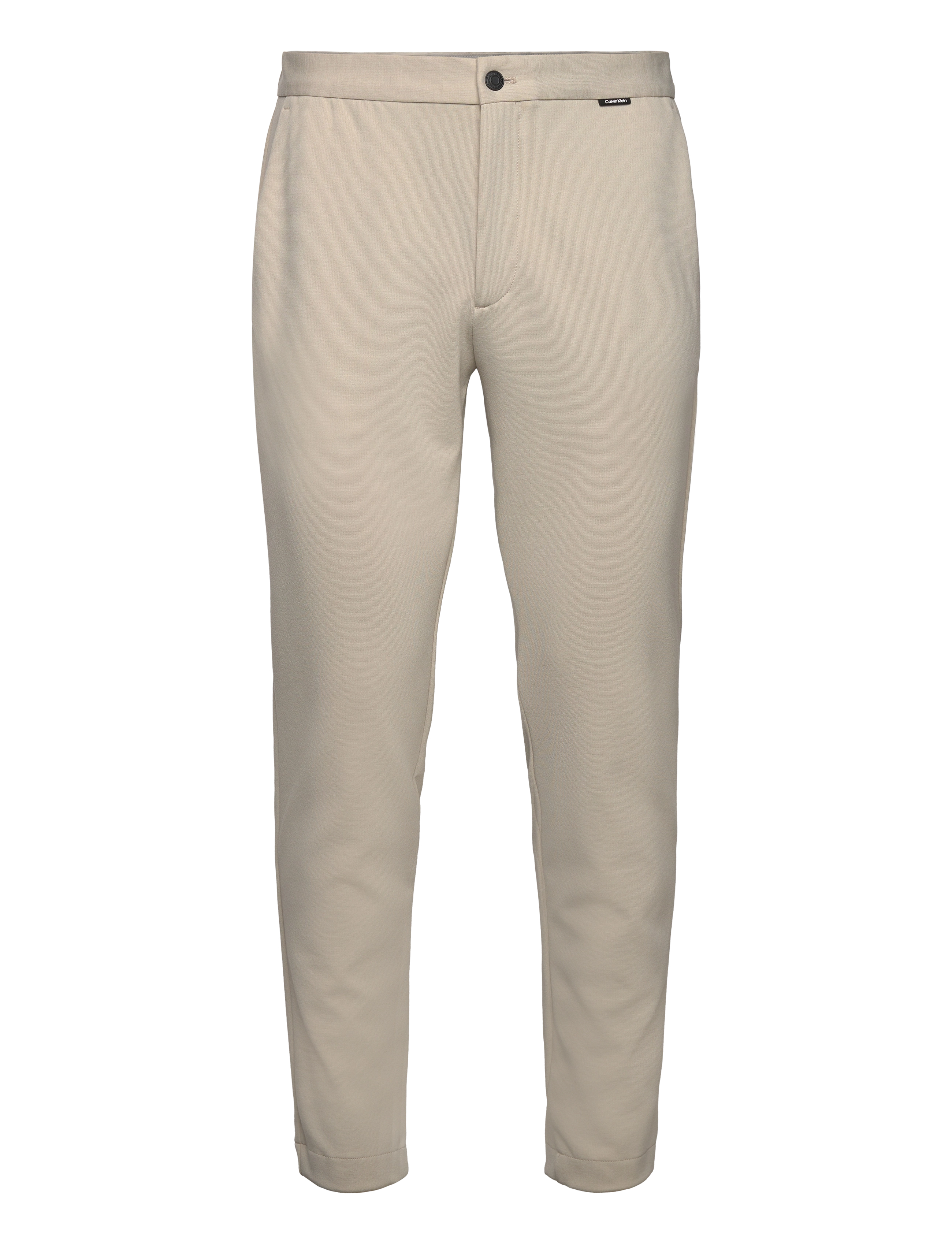 Calvin Klein COMFORT KNIT TAPERED PANT - Byxor - STONY BEIGE / beige