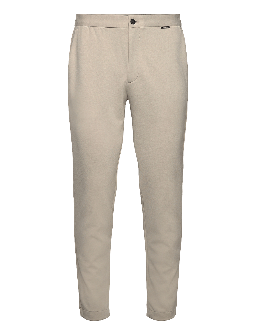 Calvin Klein - COMFORT KNIT TAPERED PANT - stony beige - 0