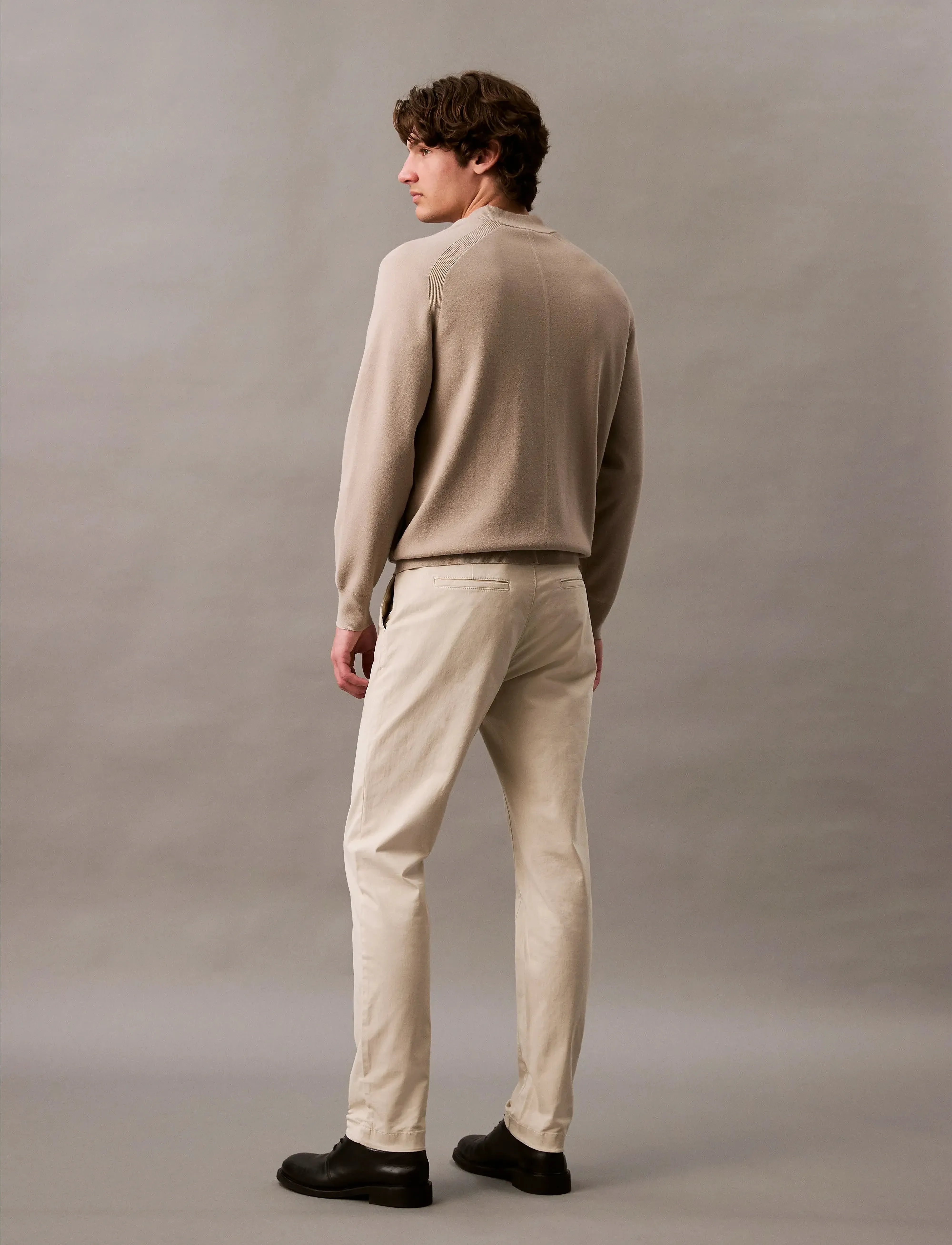 Calvin Klein - MODERN TWILL SLIM CHINO - oatmeal - 4