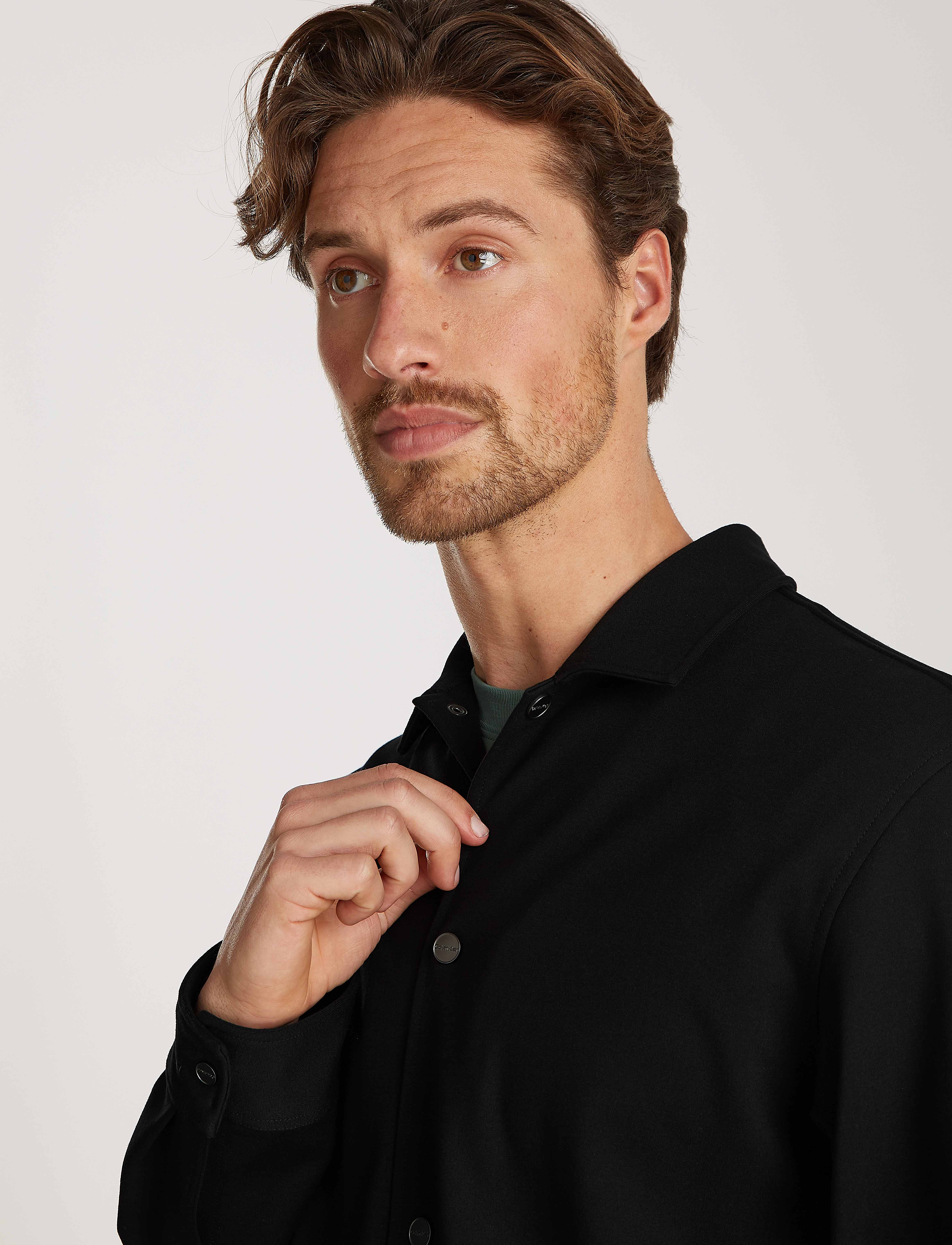 Calvin Klein - COMFORT KNIT OVERSHIRT - ck black - 3
