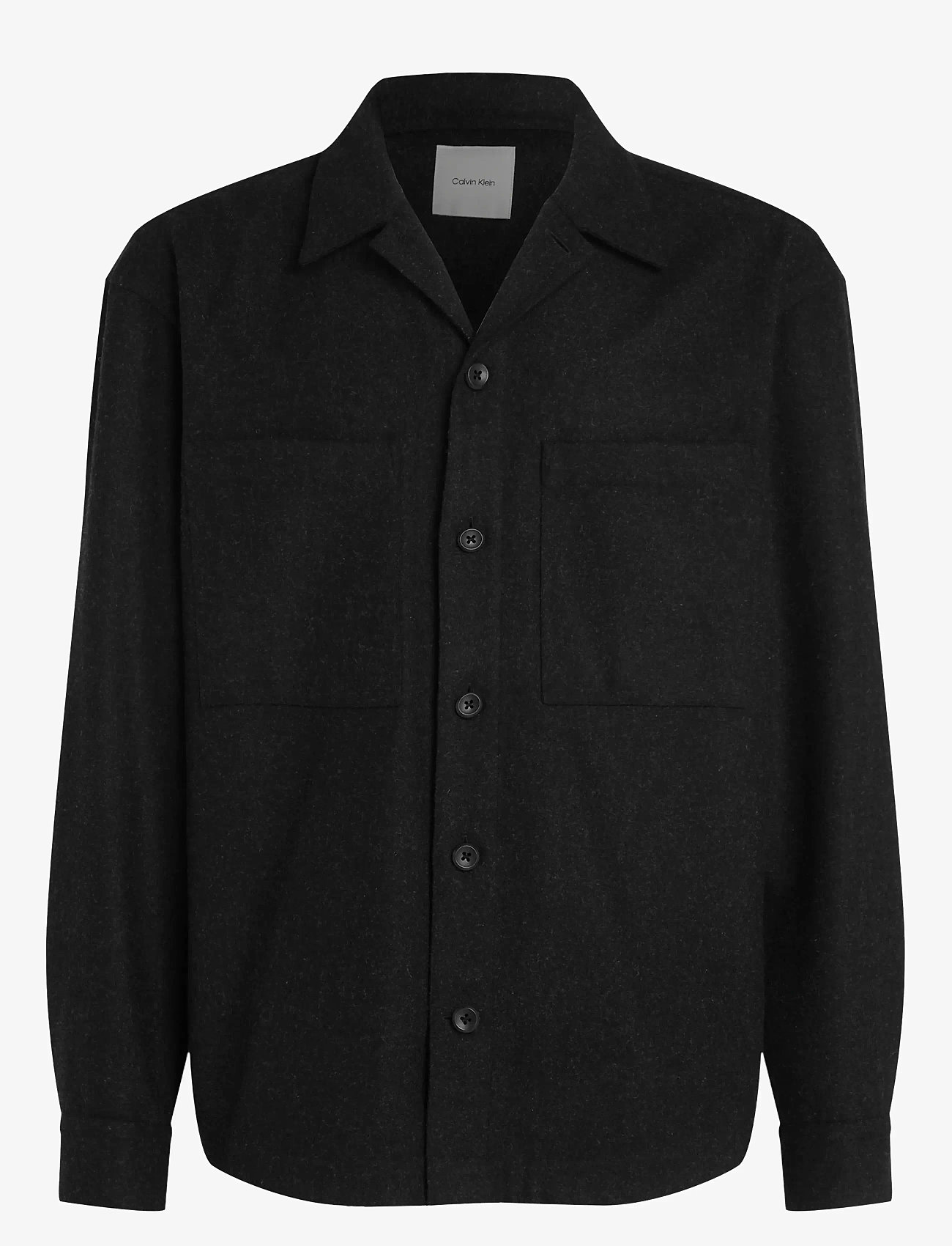 Calvin Klein - WOOL BLEND OVERSHIRT - ck black - 0