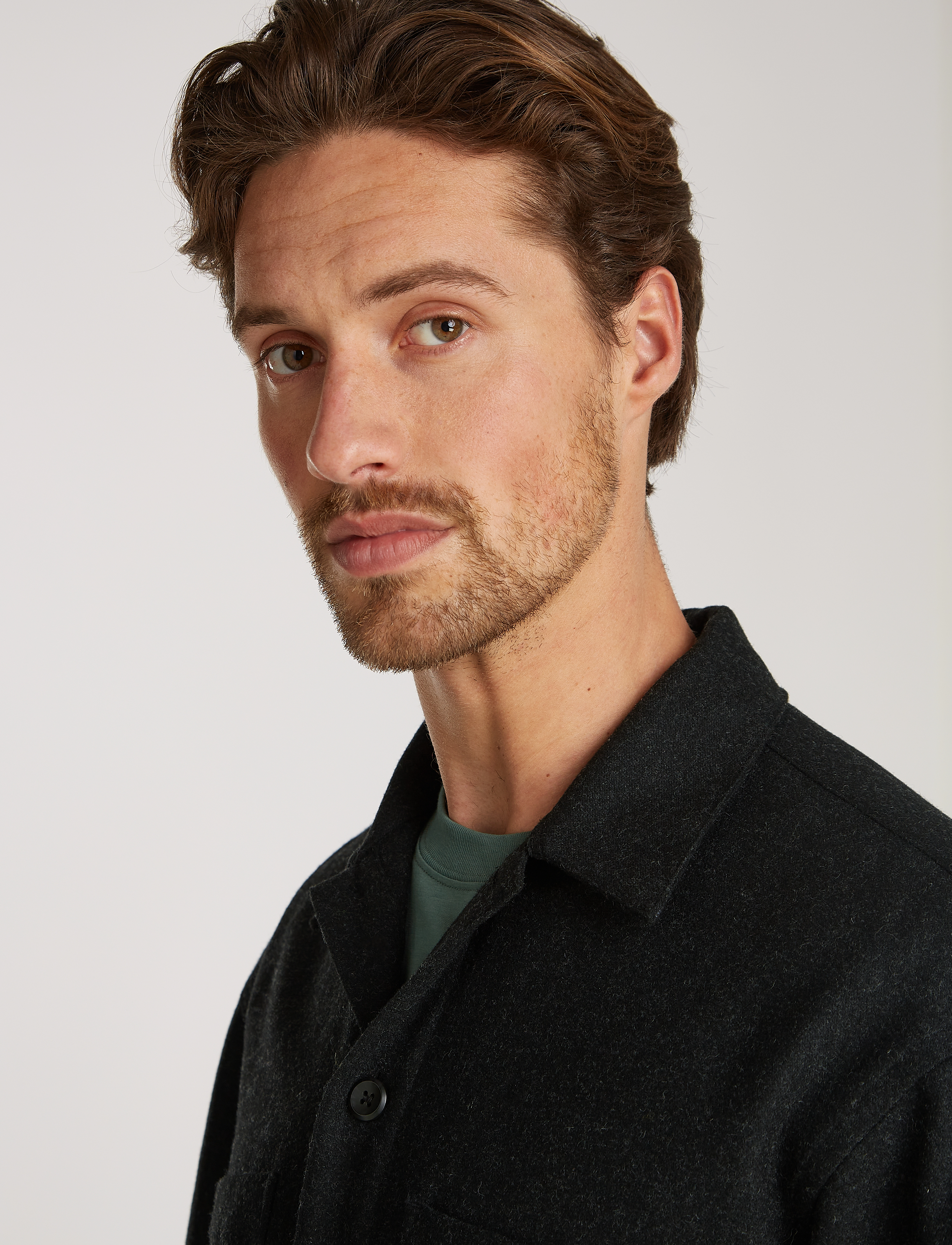 Calvin Klein - WOOL BLEND OVERSHIRT - ck black - 2