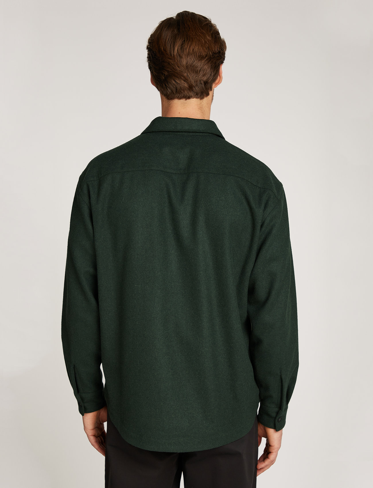 Calvin Klein - WOOL BLEND OVERSHIRT - midnight forest - 4