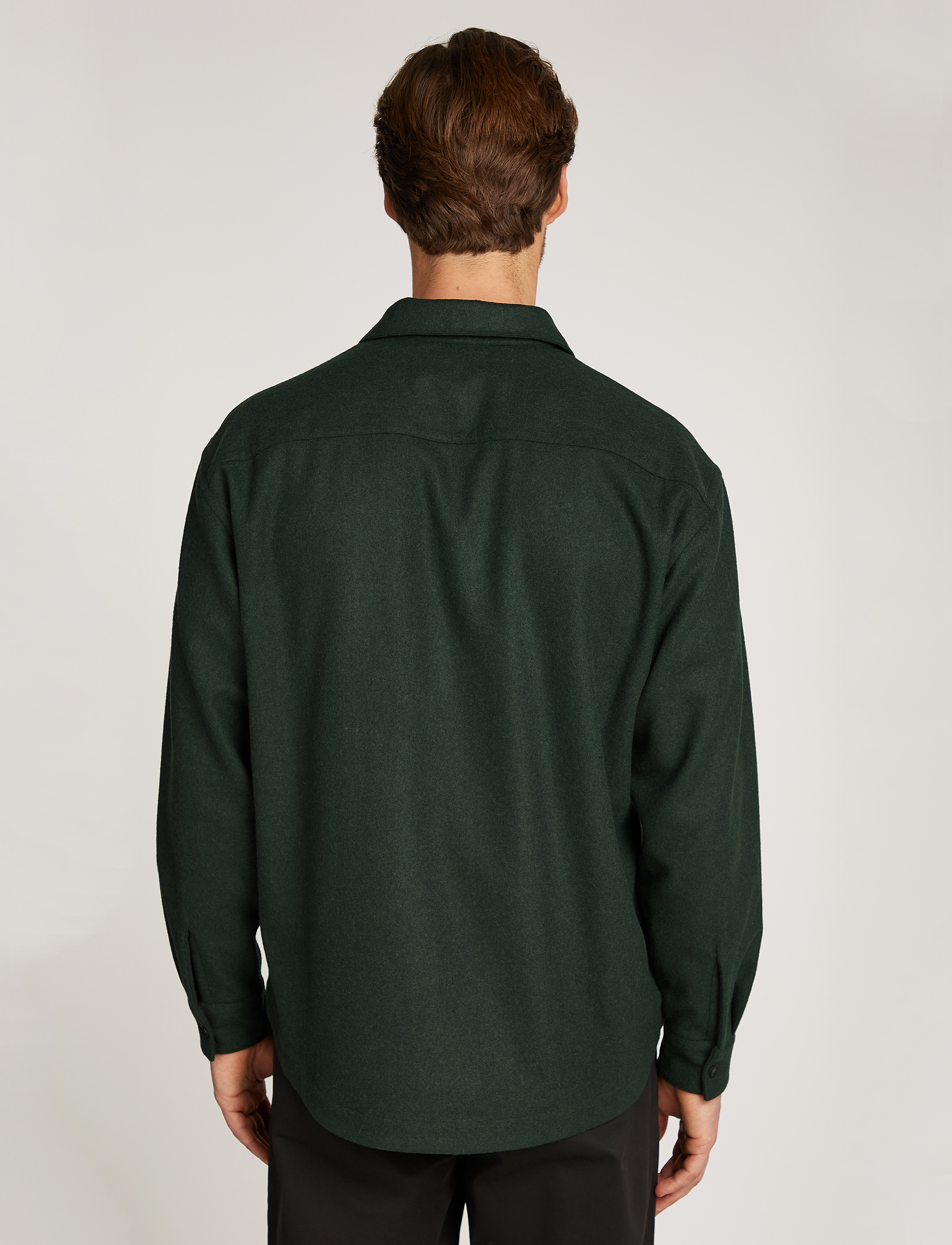 Calvin Klein - WOOL BLEND OVERSHIRT - midnight forest - 4