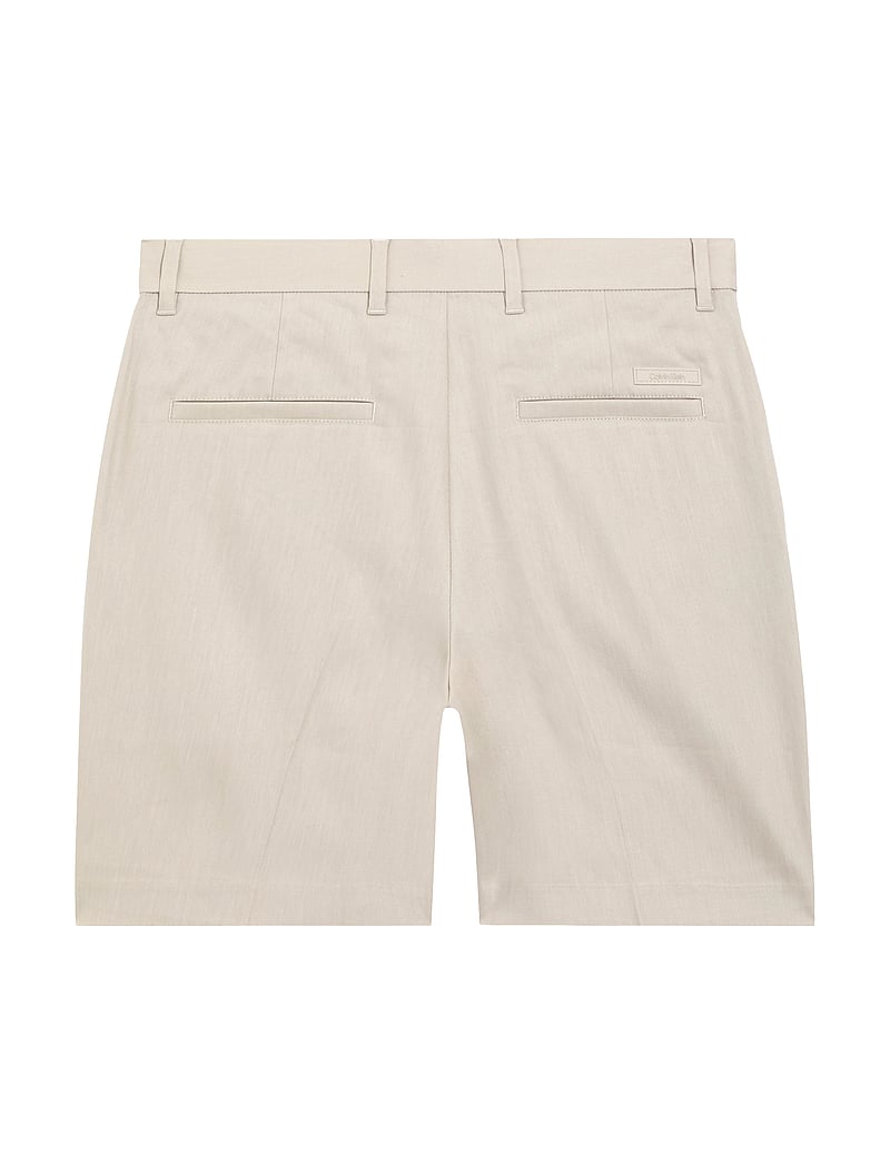 Calvin Klein - LINEN LYOCELL STRETCH SHORT - hørshorts - silver lining - 1
