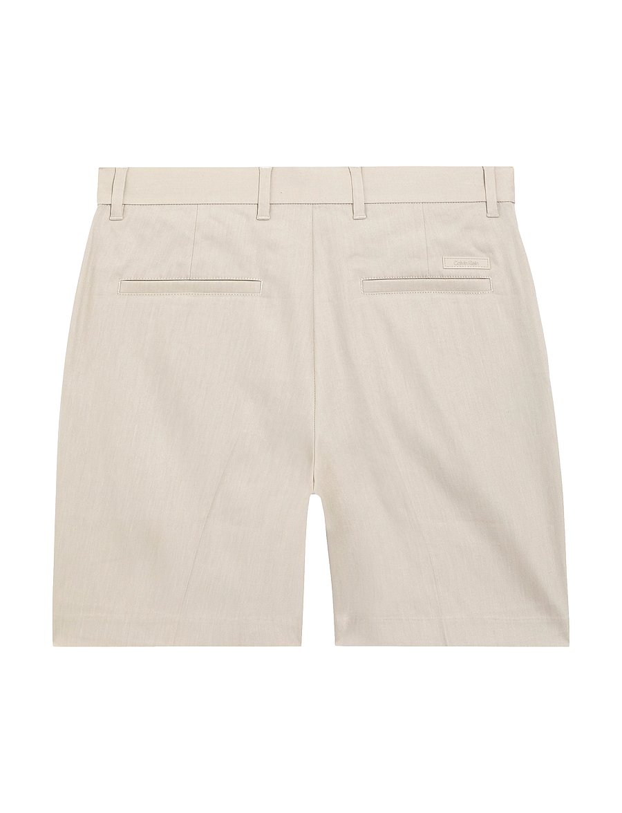 Calvin Klein - LINEN LYOCELL STRETCH SHORT - linneshorts - silver lining - 1