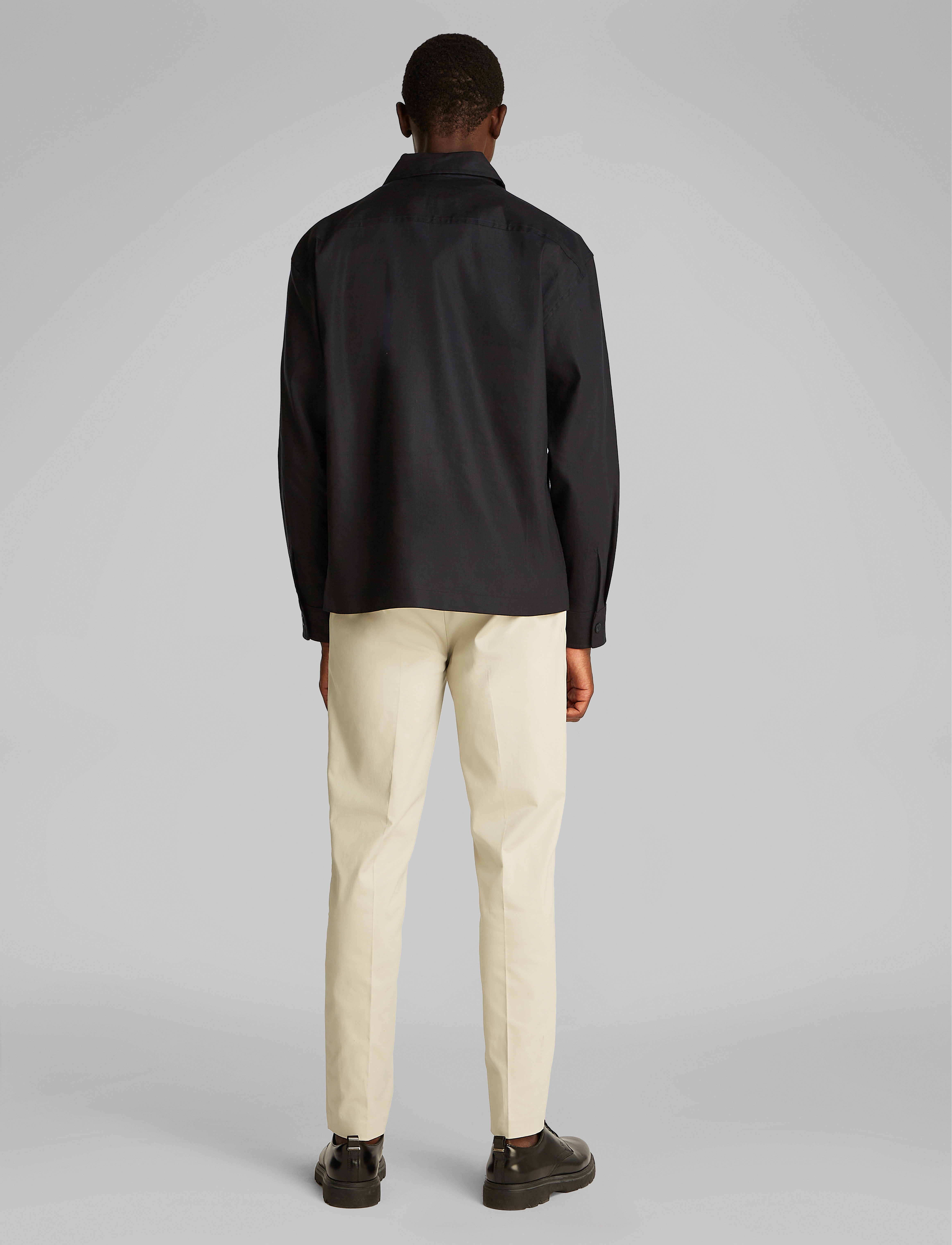 Calvin Klein - LINEN LYOCELL STRETCH OVERSHIRT - ck black - 2