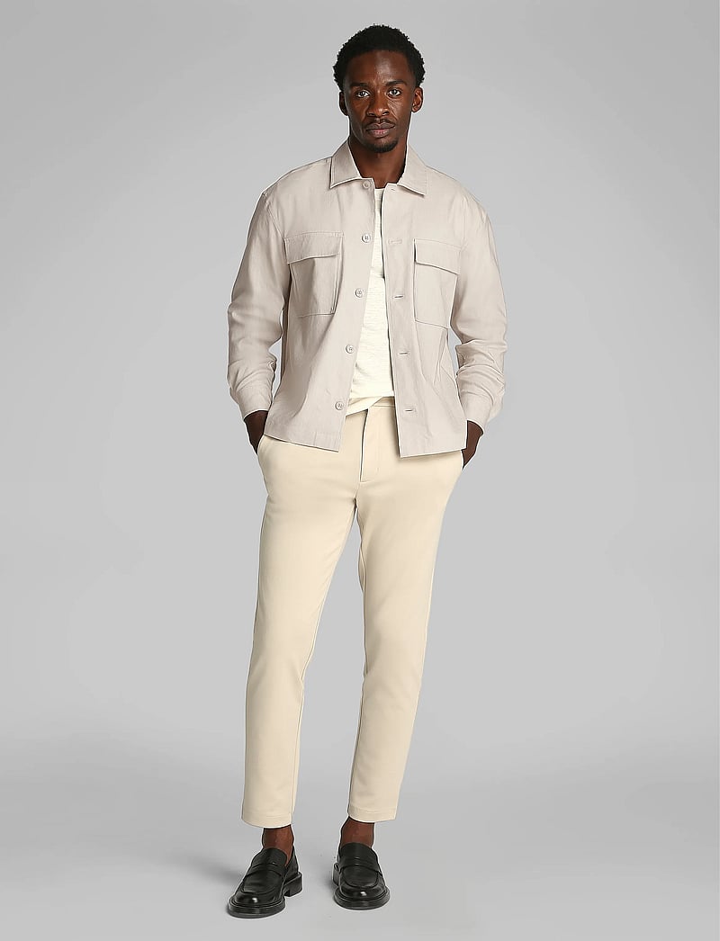 Calvin Klein - LINEN LYOCELL STRETCH OVERSHIRT - silver lining - 0
