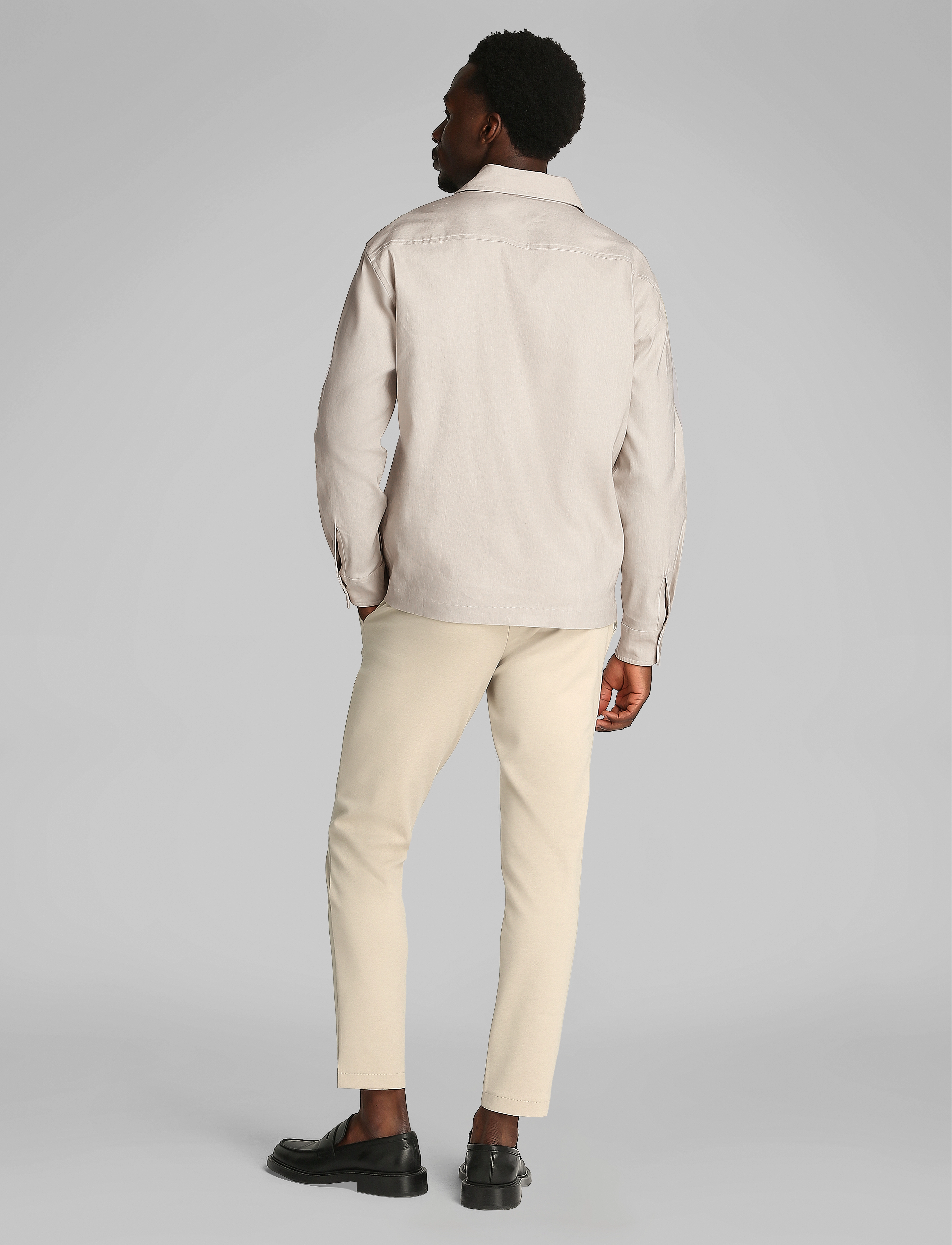 Calvin Klein - LINEN LYOCELL STRETCH OVERSHIRT - silver lining - 2