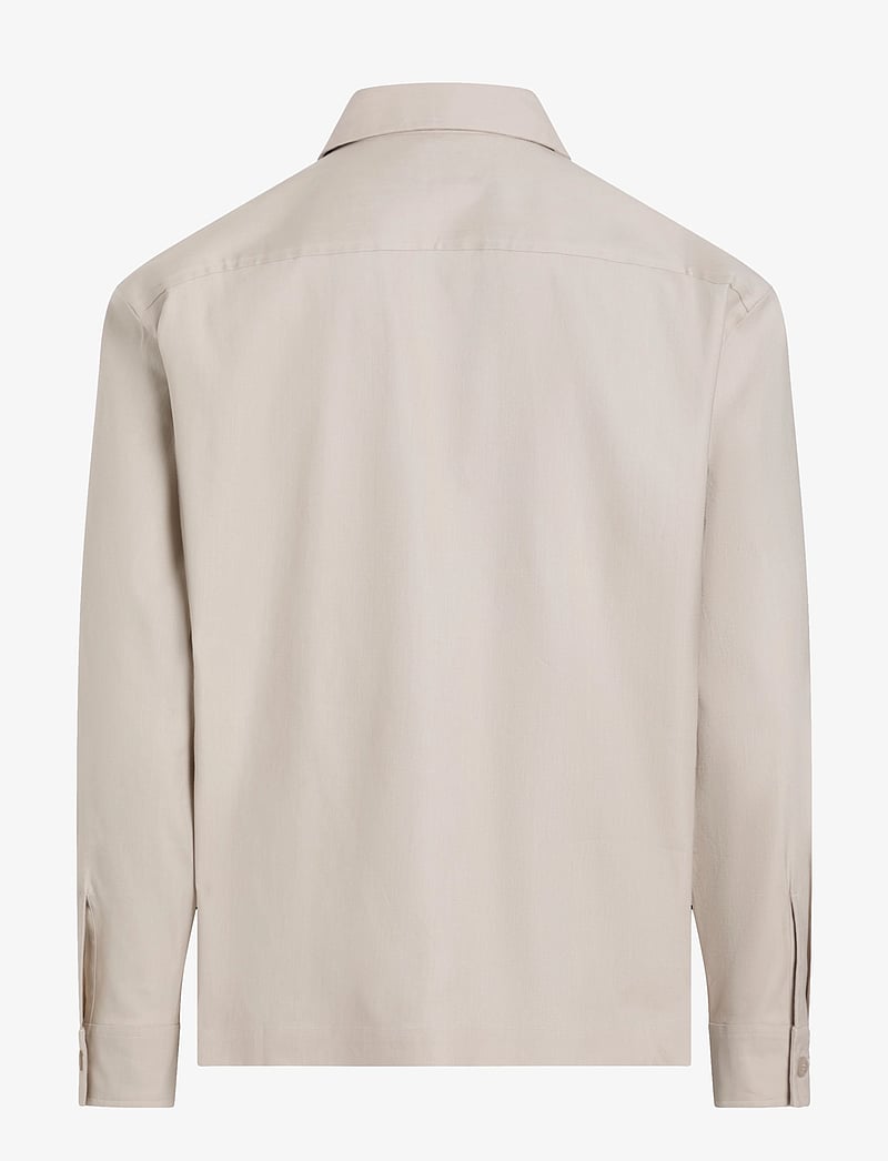 Calvin Klein - LINEN LYOCELL STRETCH OVERSHIRT - silver lining - 5