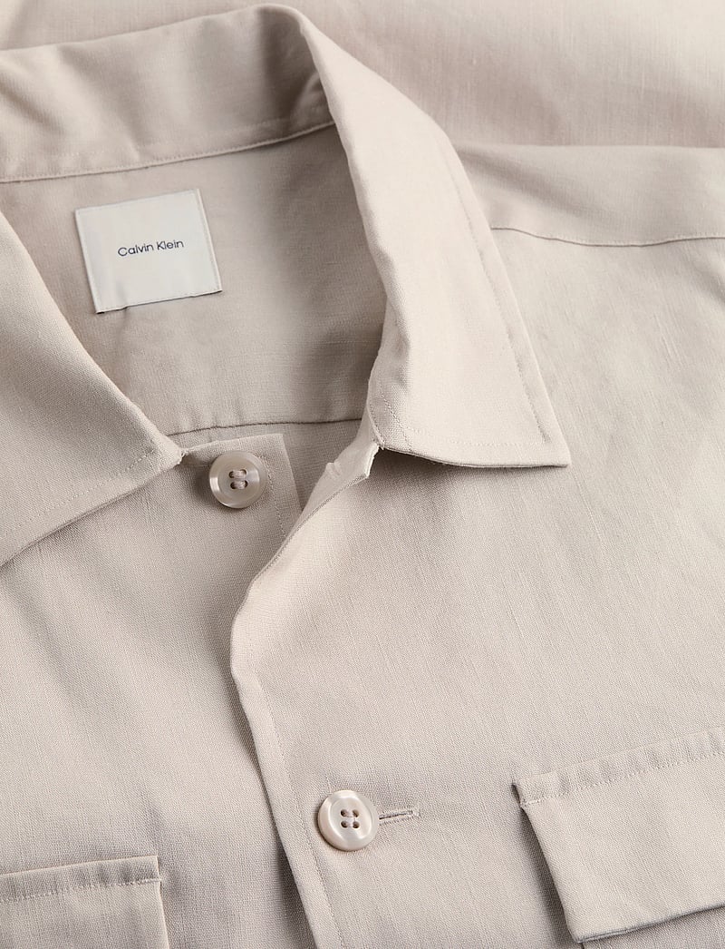 Calvin Klein - LINEN LYOCELL STRETCH OVERSHIRT - silver lining - 4