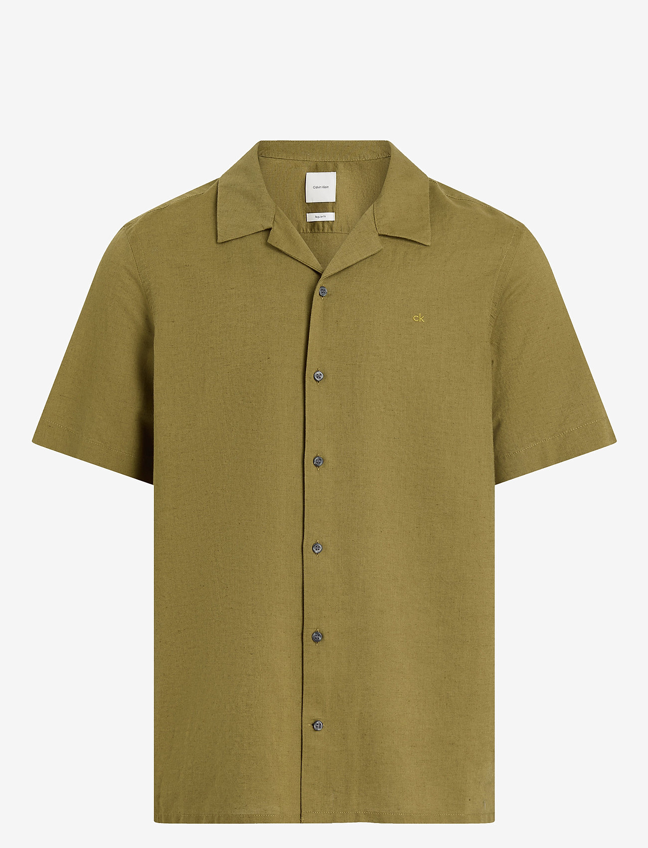 Calvin Klein - LINEN COTTON CUBAN S/S SHIRT - leinenhemden - lizard - 1