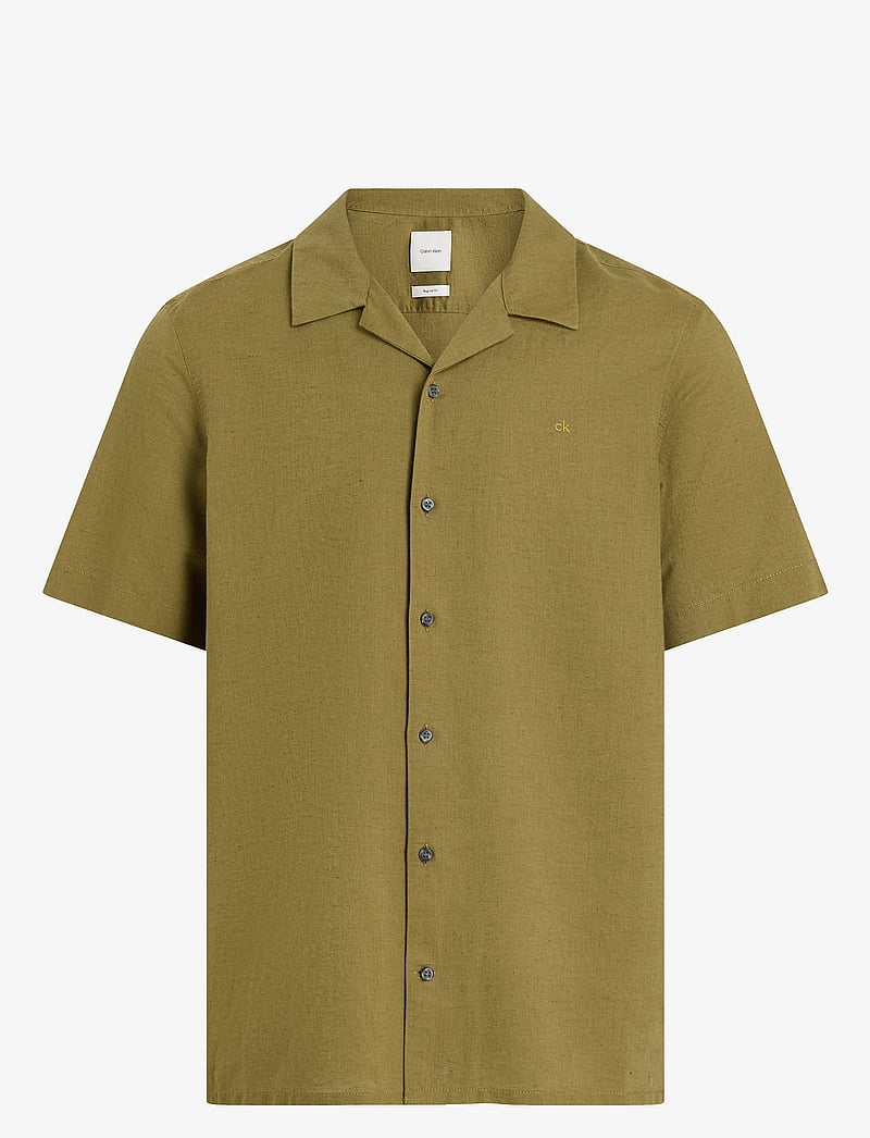 Calvin Klein - LINEN COTTON CUBAN S/S SHIRT - leinenhemden - lizard - 1