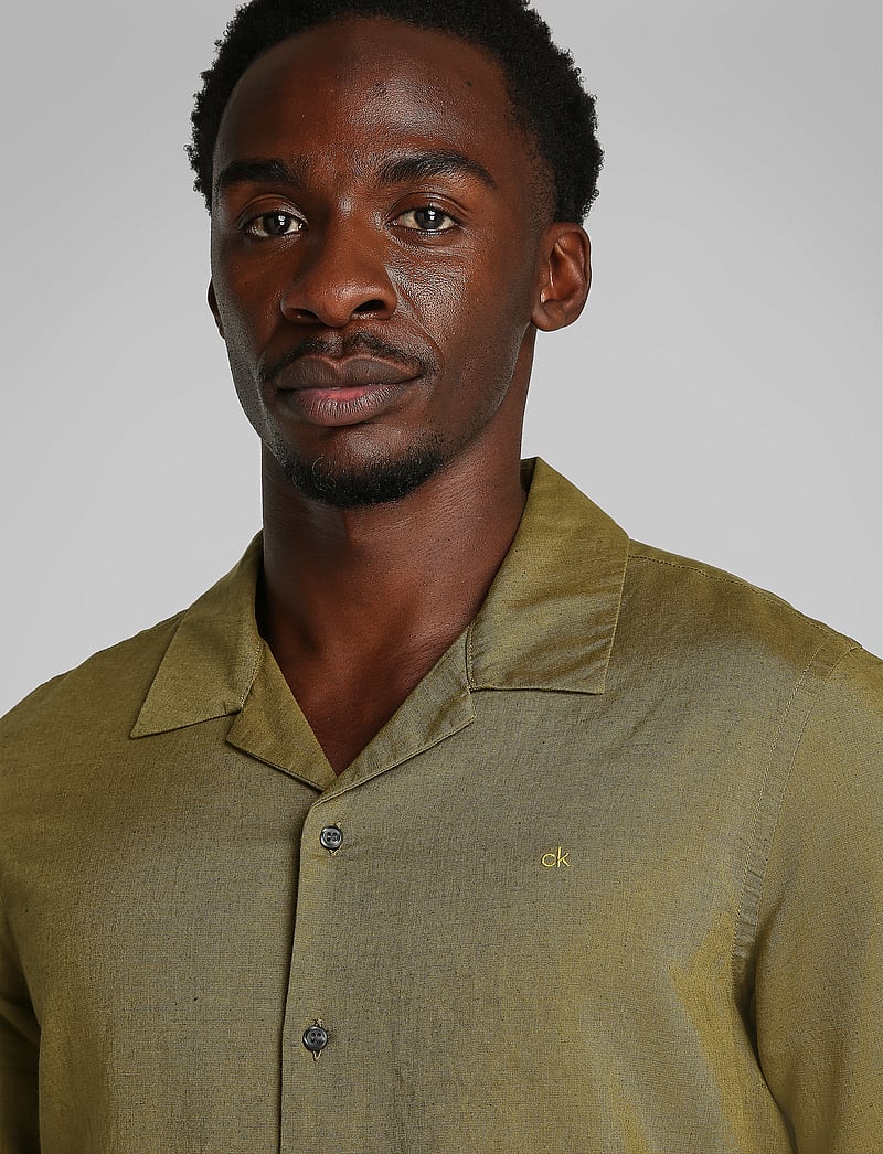 Calvin Klein - LINEN COTTON CUBAN S/S SHIRT - leinenhemden - lizard - 3