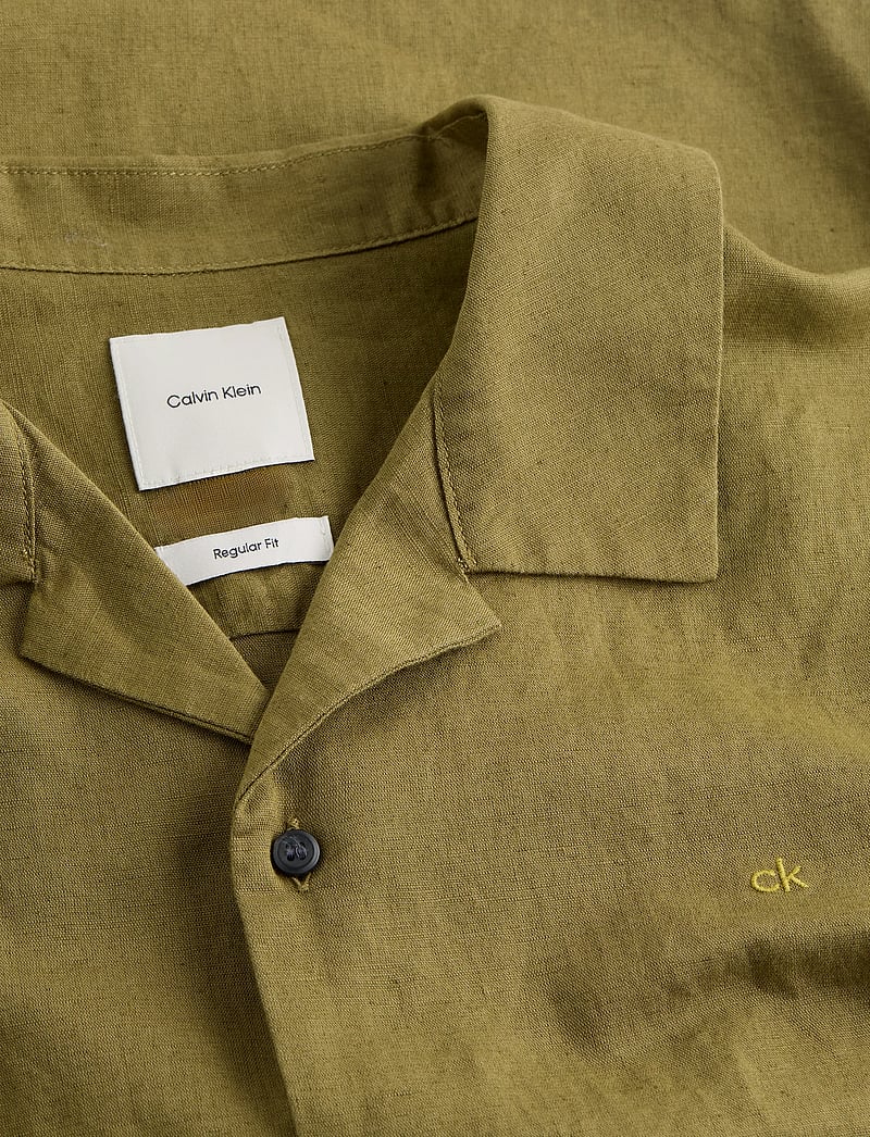Calvin Klein - LINEN COTTON CUBAN S/S SHIRT - leinenhemden - lizard - 4