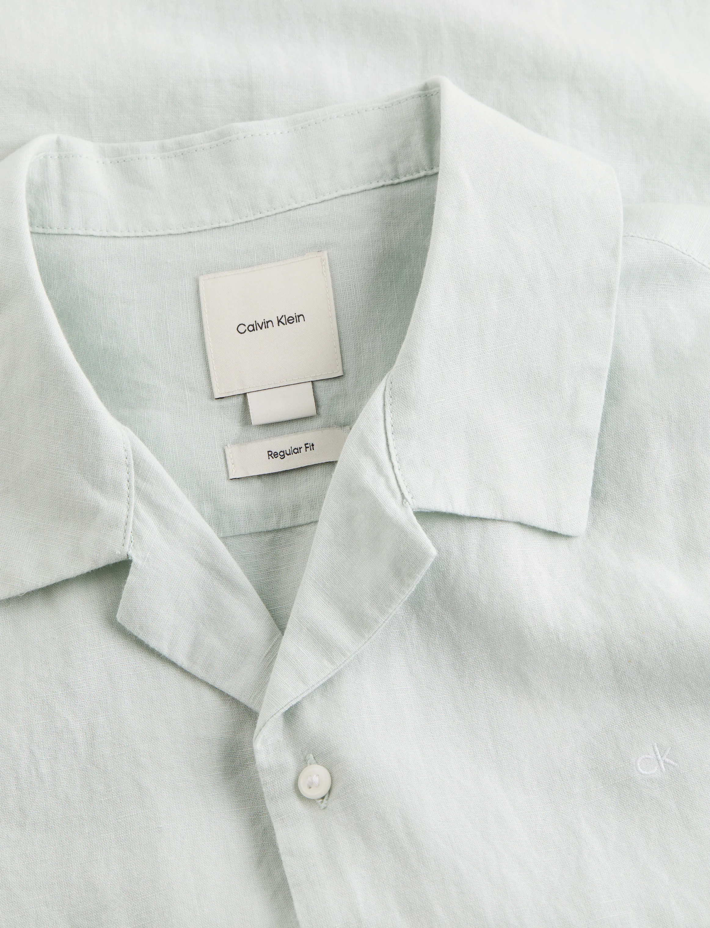 Calvin Klein - LINEN COTTON CUBAN S/S SHIRT - smoke - 4