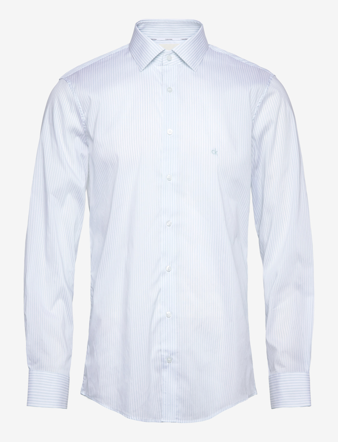 Calvin Klein - LYOCELL STRIPE REGULAR SHIRT - stribede skjorter - ether - 0