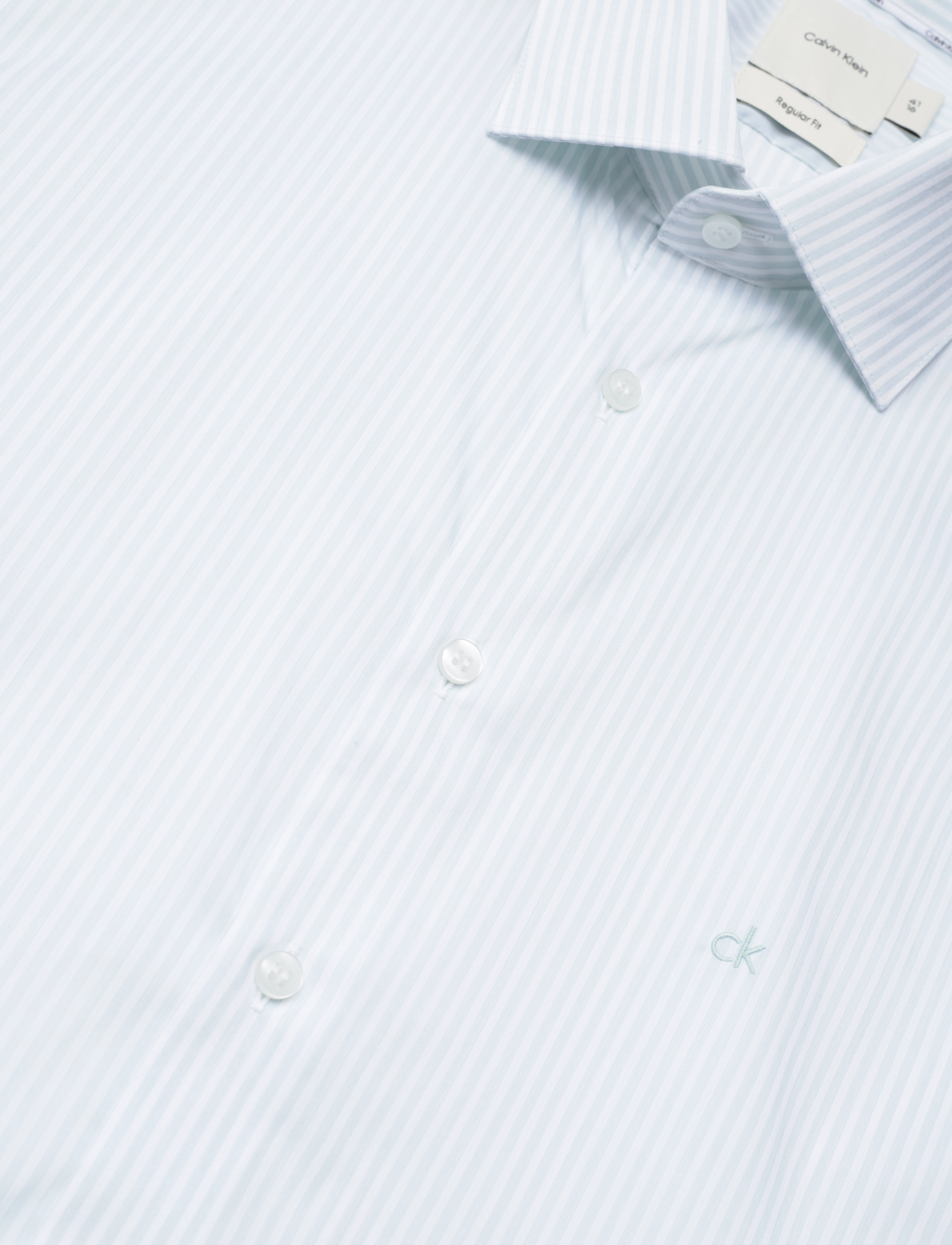 Calvin Klein - LYOCELL STRIPE REGULAR SHIRT - ether - 3