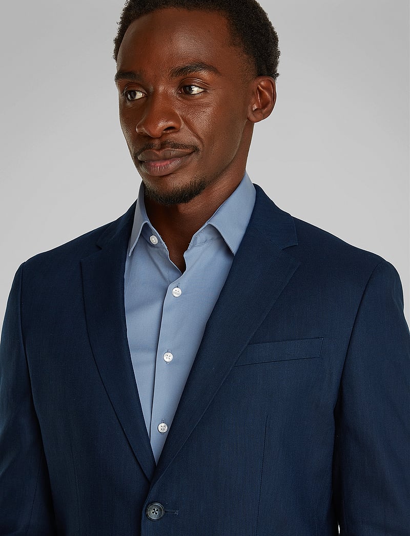 Calvin Klein - LINEN LYOCELL STRETCH BLAZER - Ühe rinnatisega pintsakud - dark sapphire - 3