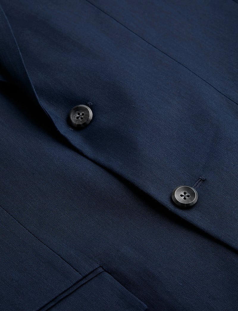 Calvin Klein - LINEN LYOCELL STRETCH BLAZER - Ühe rinnatisega pintsakud - dark sapphire - 4