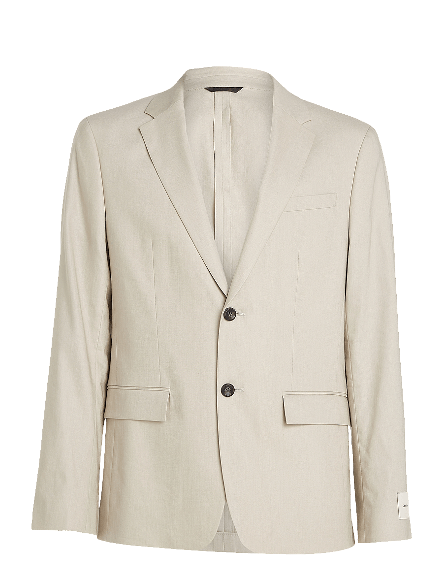 Calvin Klein - LINEN LYOCELL STRETCH BLAZER - silver lining - 1