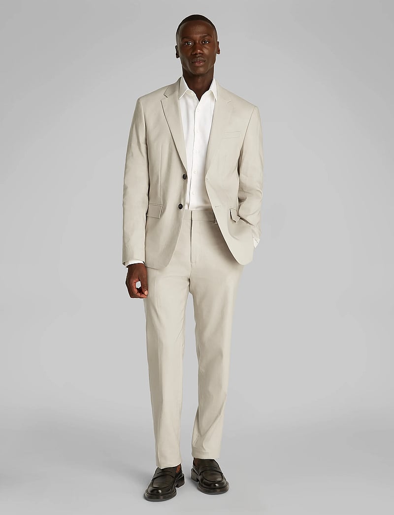 Calvin Klein - LINEN LYOCELL STRETCH BLAZER - einreiher - silver lining - 0