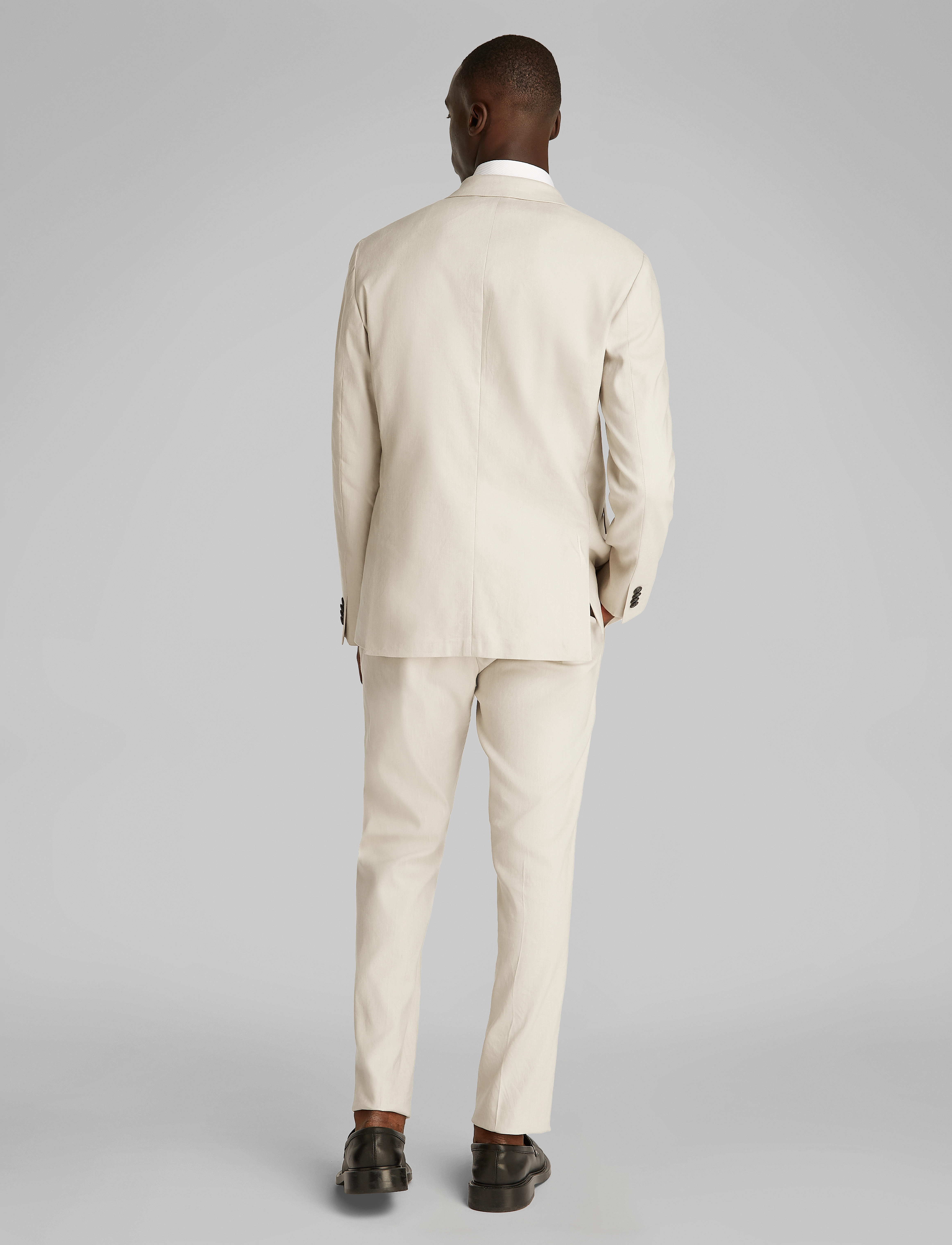 Calvin Klein - LINEN LYOCELL STRETCH BLAZER - silver lining - 2